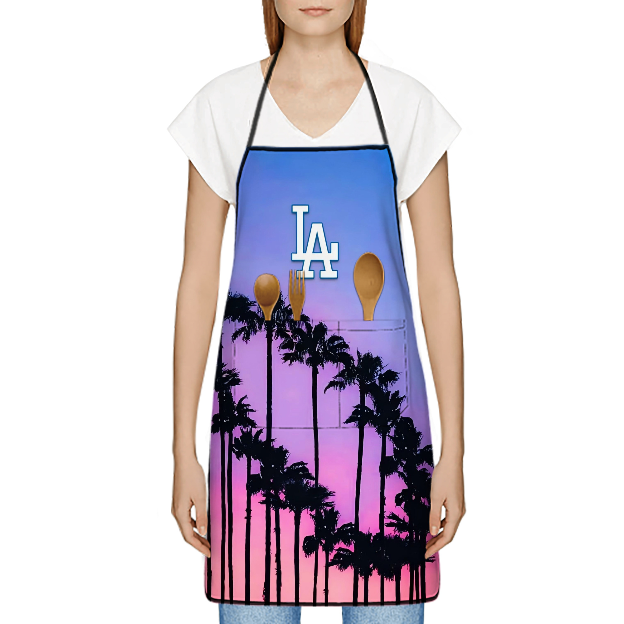  Stain-Resistant Polyester Apron With Pocket – Full Print, Waterproof, Anti-Wrinkle, Anti-Pilling – Ideal For Kitchen, BBQ, Restaurant, Salon & More