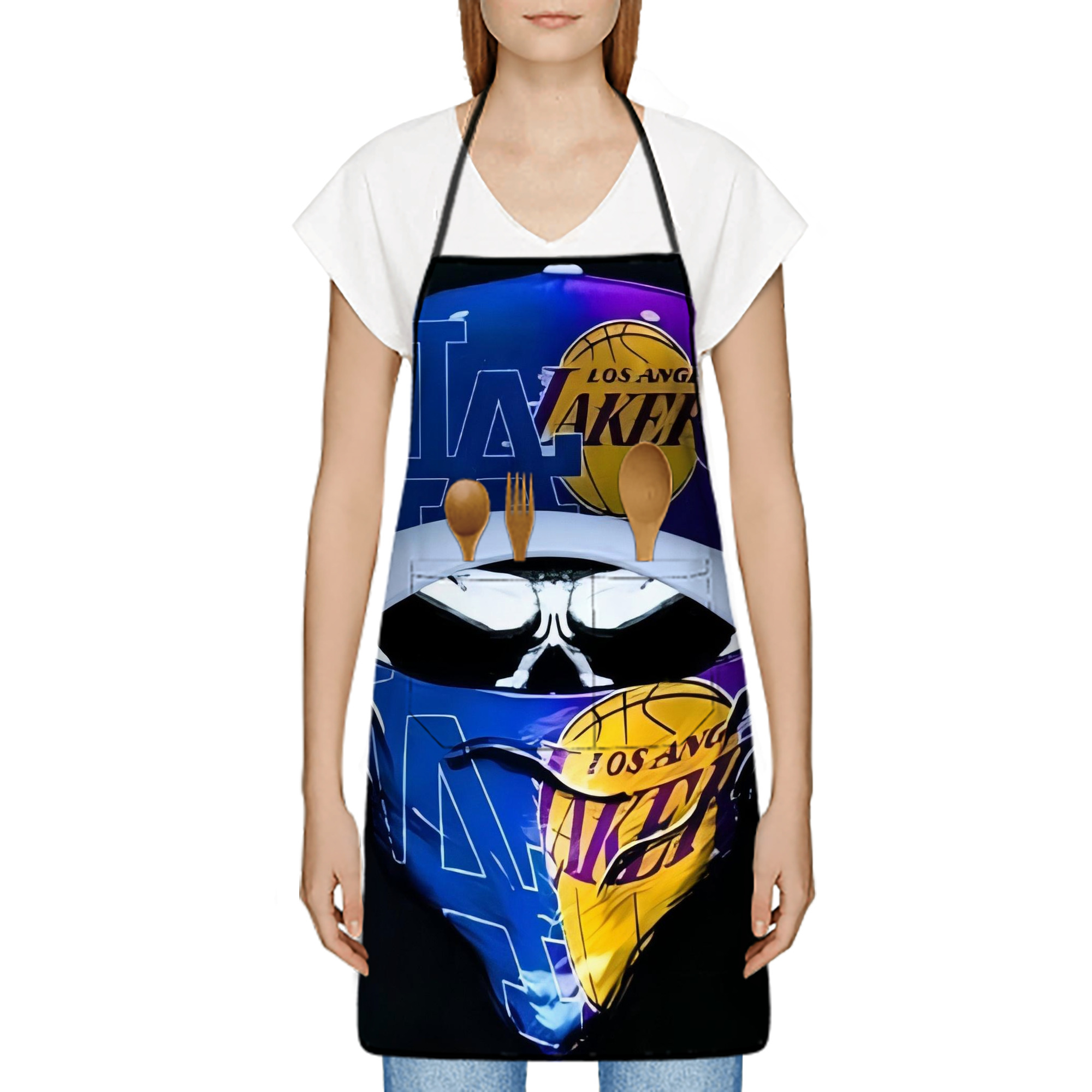  Stain-Resistant Polyester Apron With Pocket – Full Print, Waterproof, Anti-Wrinkle, Anti-Pilling – Ideal For Kitchen, BBQ, Restaurant, Salon & More