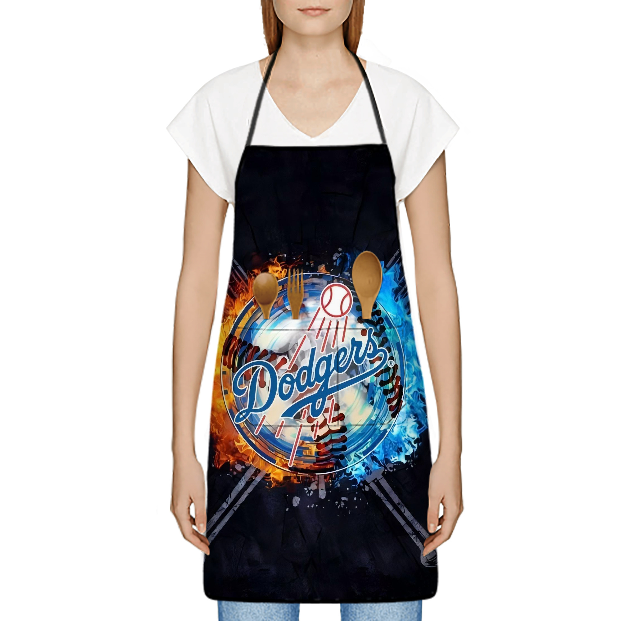  Stain-Resistant Polyester Apron With Pocket – Full Print, Waterproof, Anti-Wrinkle, Anti-Pilling – Ideal For Kitchen, BBQ, Restaurant, Salon & More
