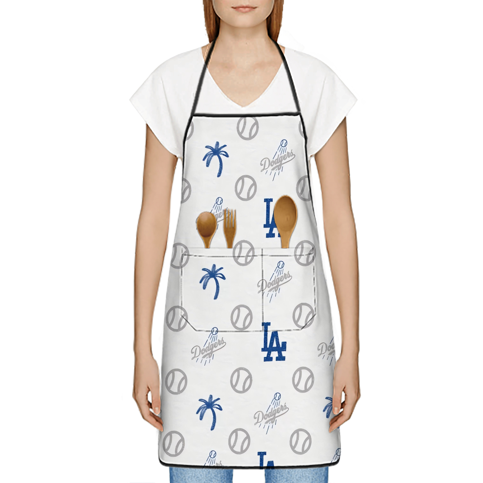  Stain-Resistant Polyester Apron With Pocket – Full Print, Waterproof, Anti-Wrinkle, Anti-Pilling – Ideal For Kitchen, BBQ, Restaurant, Salon & More