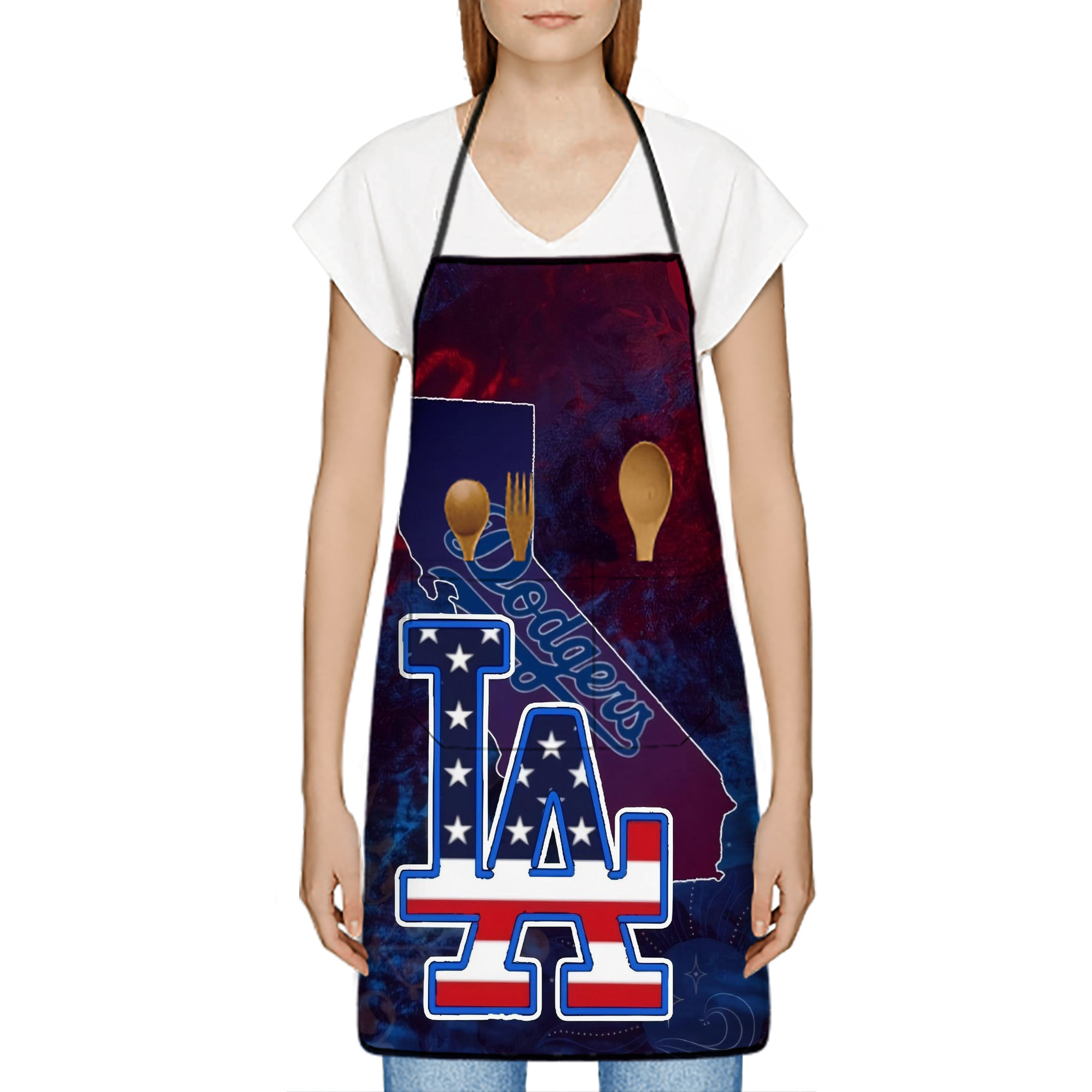  Stain-Resistant Polyester Apron With Pocket – Full Print, Waterproof, Anti-Wrinkle, Anti-Pilling – Ideal For Kitchen, BBQ, Restaurant, Salon & More