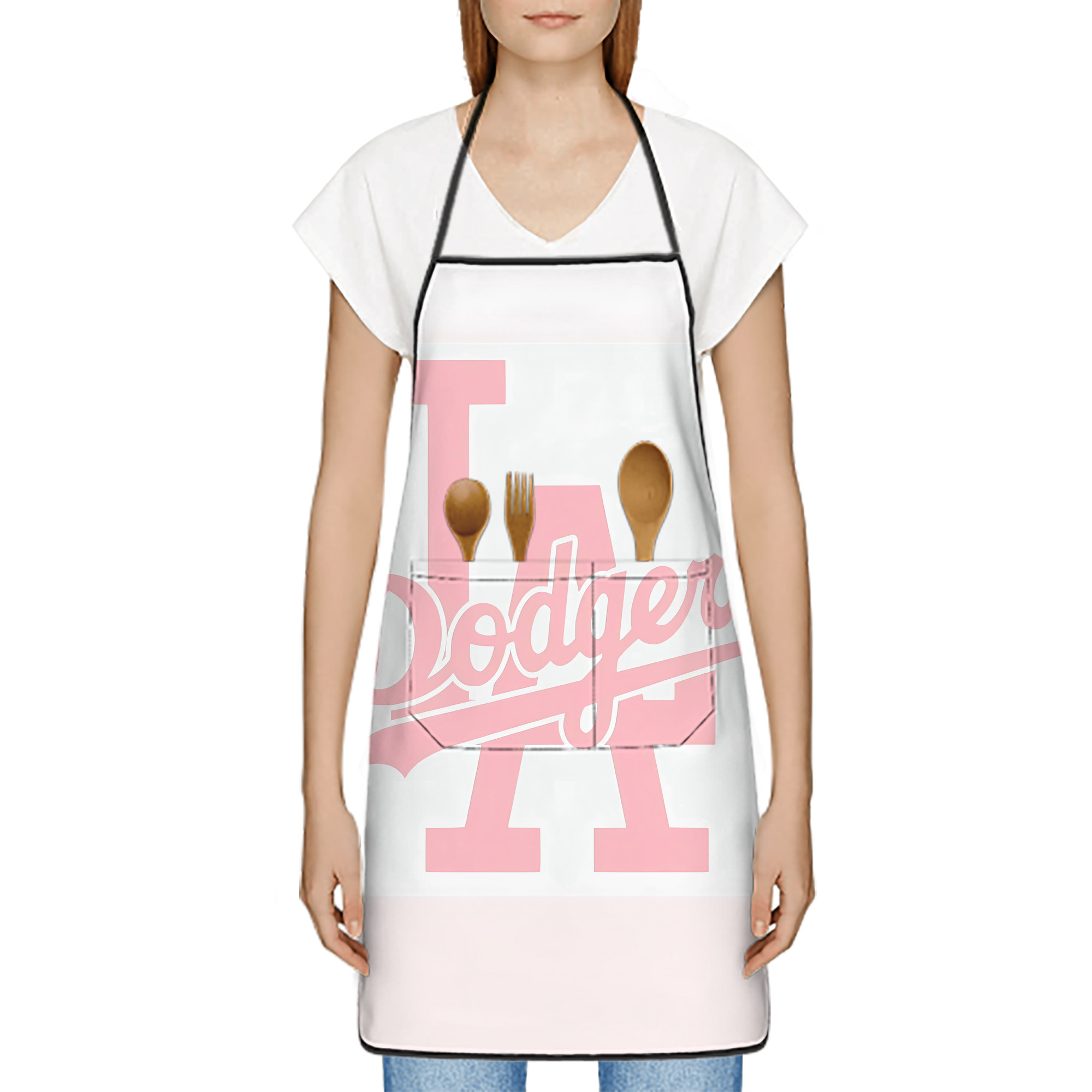  Stain-Resistant Polyester Apron With Pocket – Full Print, Waterproof, Anti-Wrinkle, Anti-Pilling – Ideal For Kitchen, BBQ, Restaurant, Salon & More