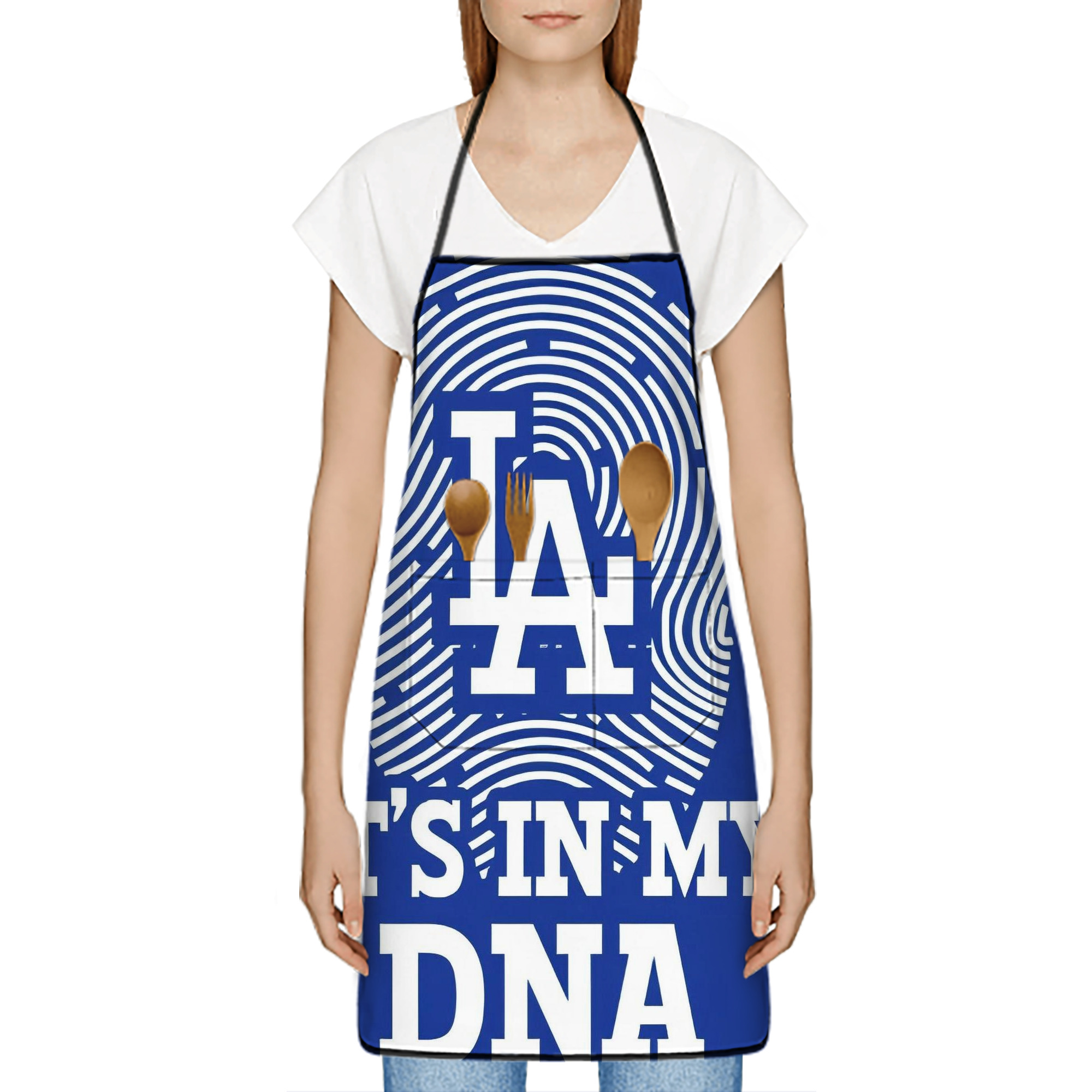  Stain-Resistant Polyester Apron With Pocket – Full Print, Waterproof, Anti-Wrinkle, Anti-Pilling – Ideal For Kitchen, BBQ, Restaurant, Salon & More