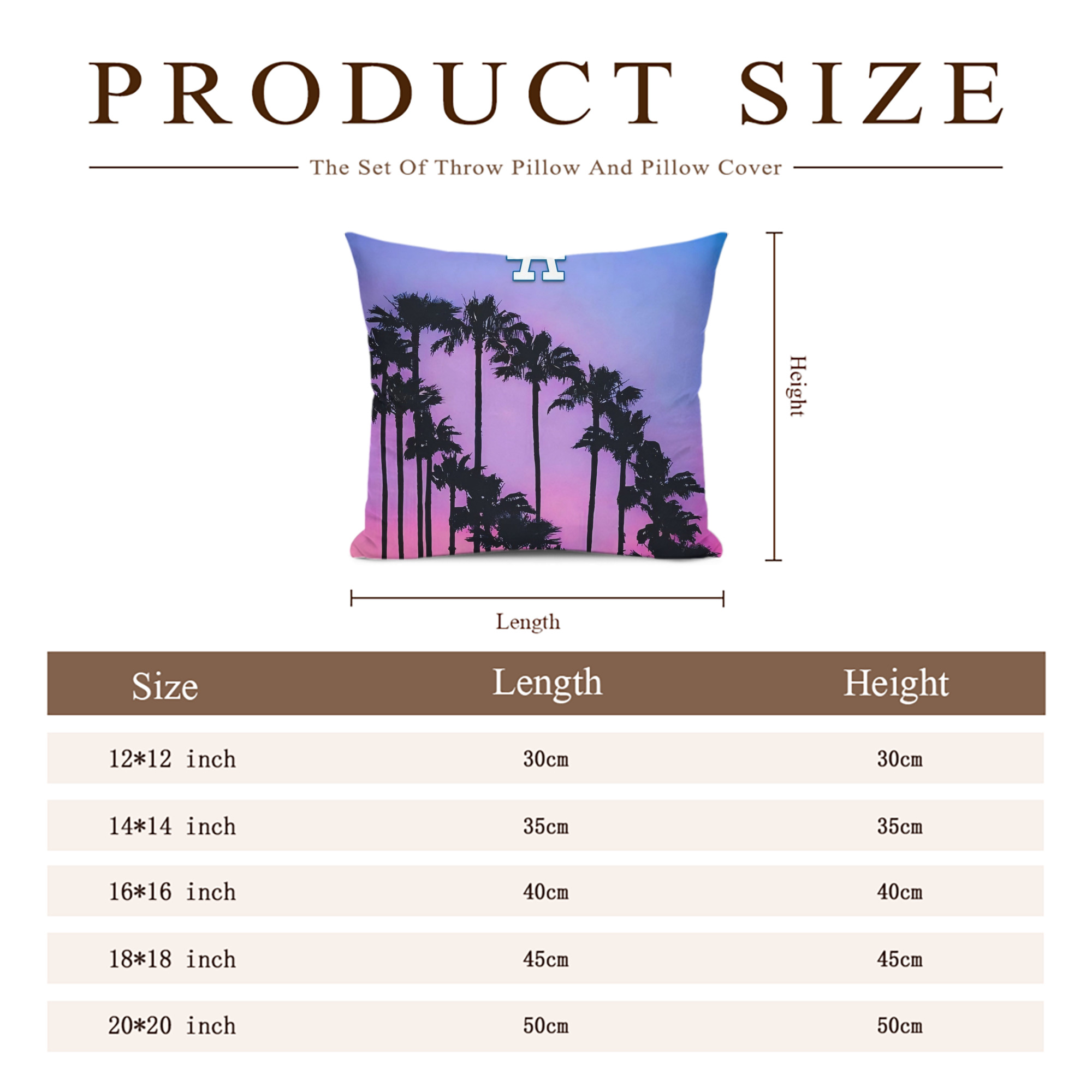  Soft Polyester Pillow Cover With Insert – Double-Sided Design, Invisible Zipper, Durable & Breathable – Easy Care Cushion Set