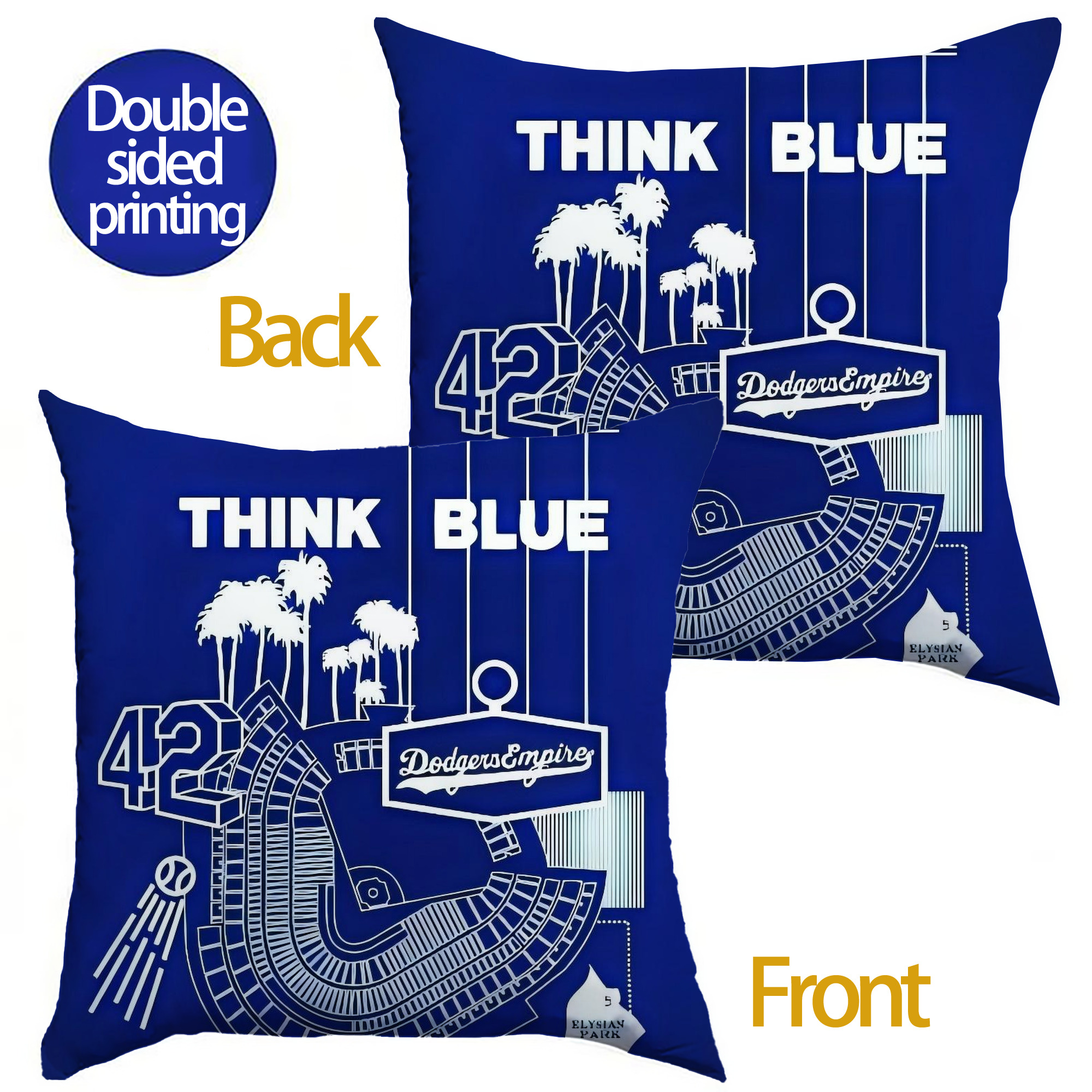  Soft Polyester Pillow Cover With Insert – Double-Sided Design, Invisible Zipper, Durable & Breathable – Easy Care Cushion Set