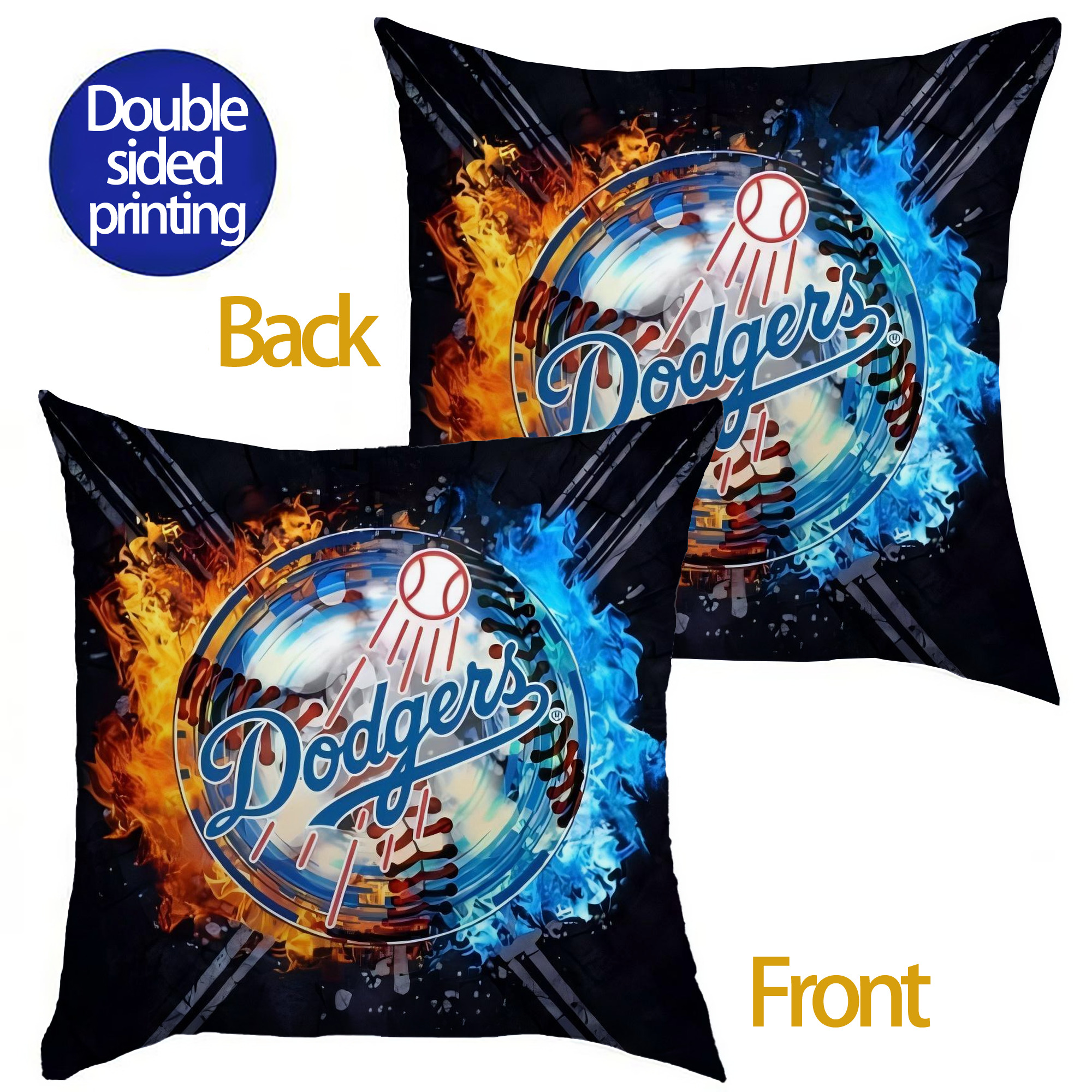  Soft Polyester Pillow Cover With Insert – Double-Sided Design, Invisible Zipper, Durable & Breathable – Easy Care Cushion Set