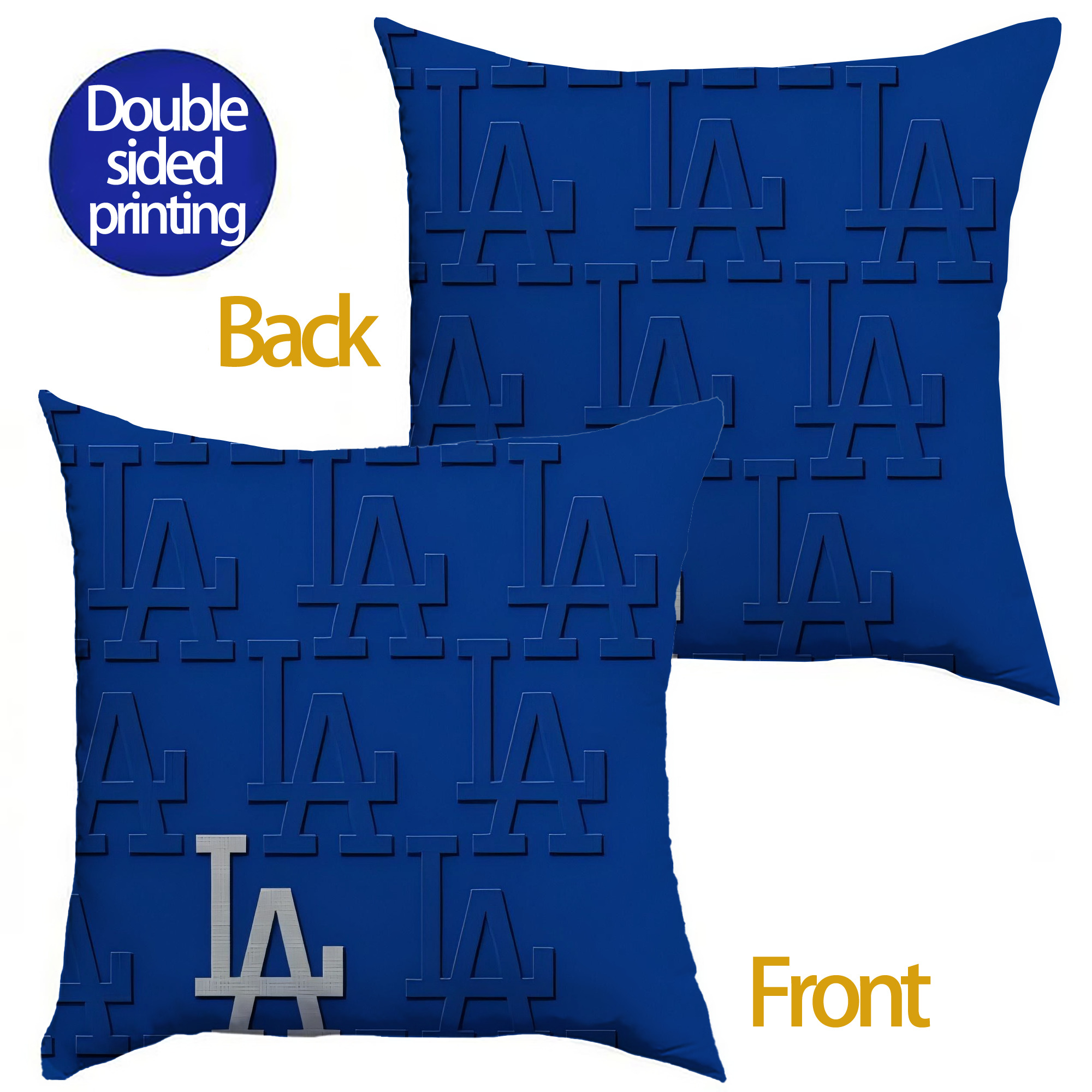  Soft Polyester Pillow Cover With Insert – Double-Sided Design, Invisible Zipper, Durable & Breathable – Easy Care Cushion Set