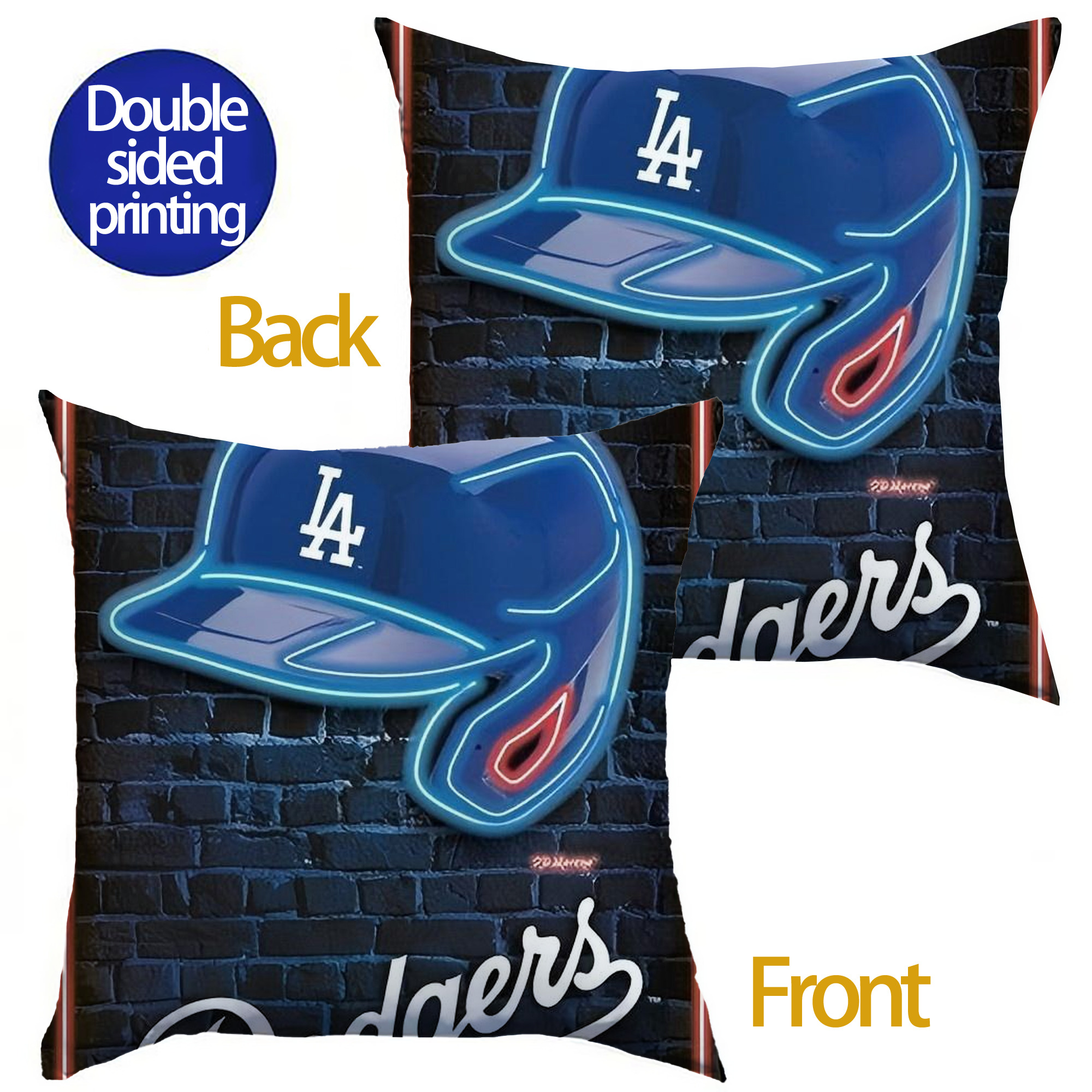  Soft Polyester Pillow Cover With Insert – Double-Sided Design, Invisible Zipper, Durable & Breathable – Easy Care Cushion Set