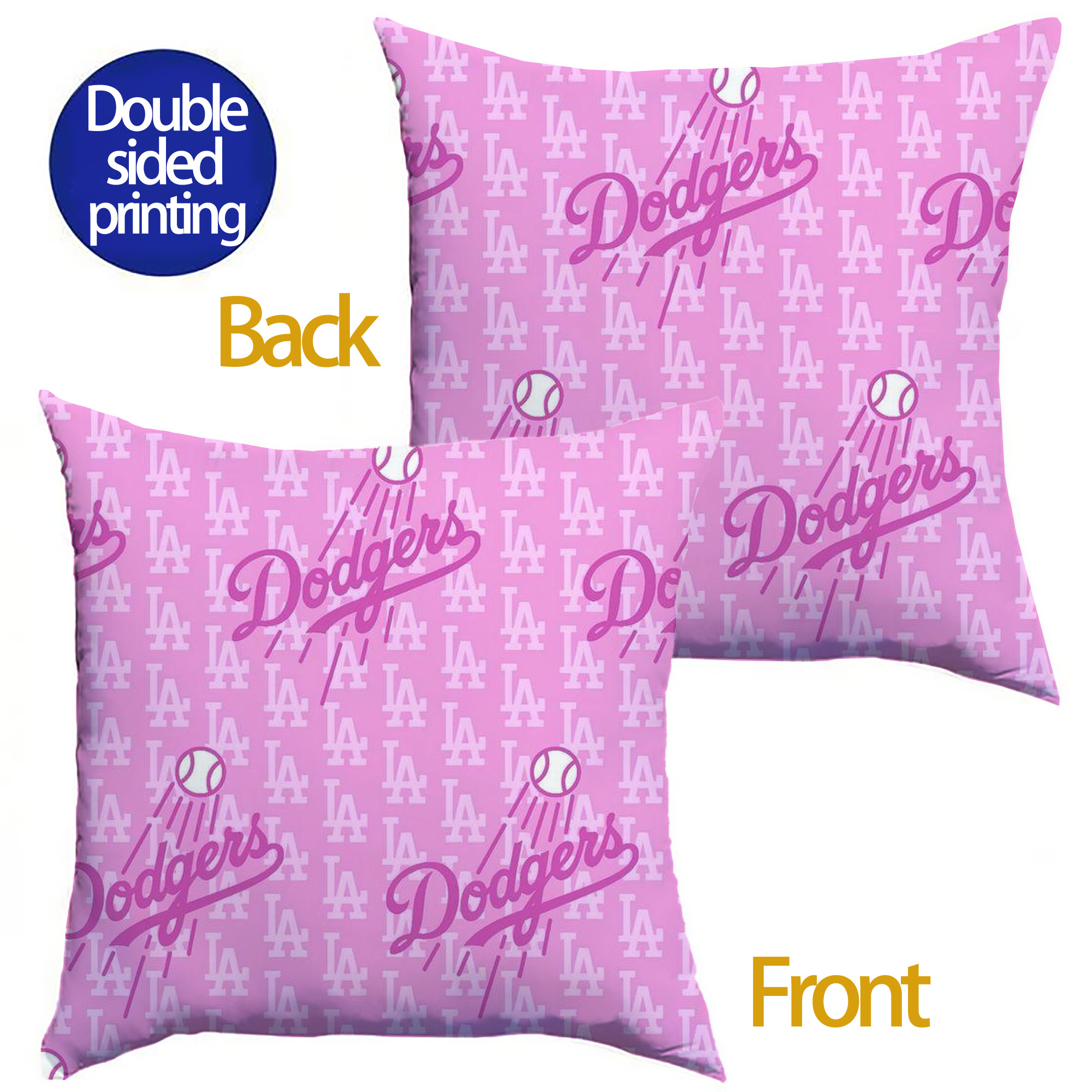  Soft Polyester Pillow Cover With Insert – Double-Sided Design, Invisible Zipper, Durable & Breathable – Easy Care Cushion Set