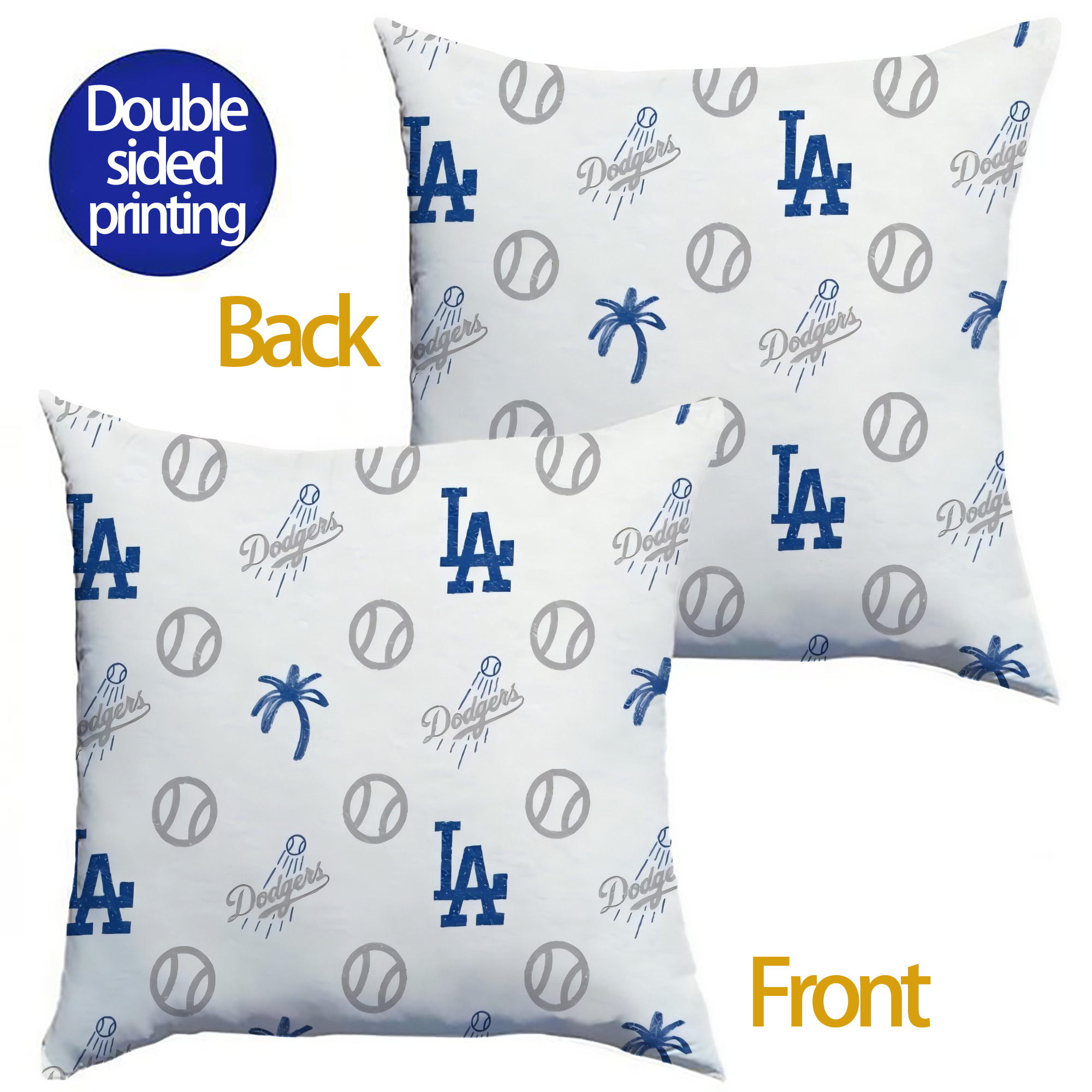  Soft Polyester Pillow Cover With Insert – Double-Sided Design, Invisible Zipper, Durable & Breathable – Easy Care Cushion Set