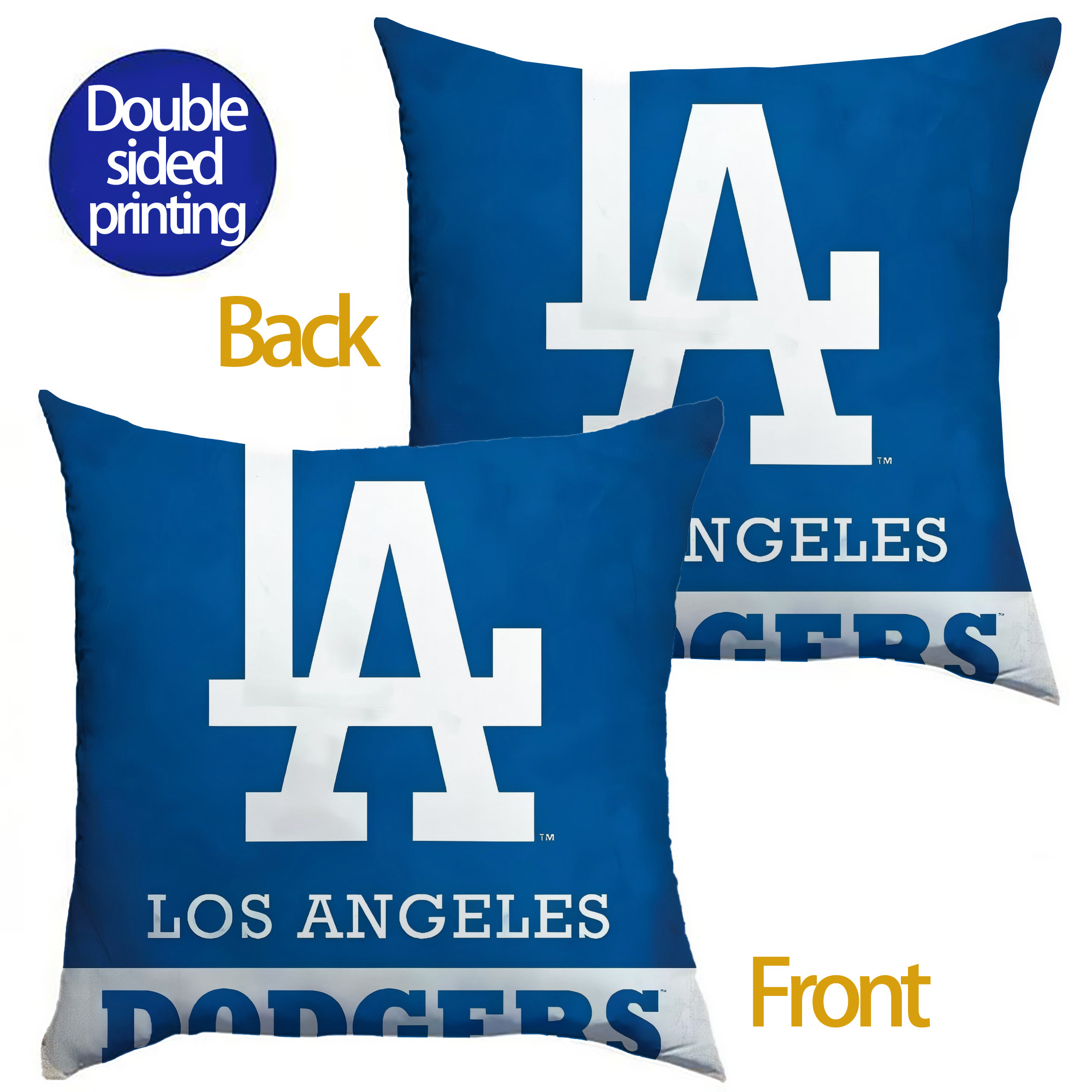  Soft Polyester Pillow Cover With Insert – Double-Sided Design, Invisible Zipper, Durable & Breathable – Easy Care Cushion Set