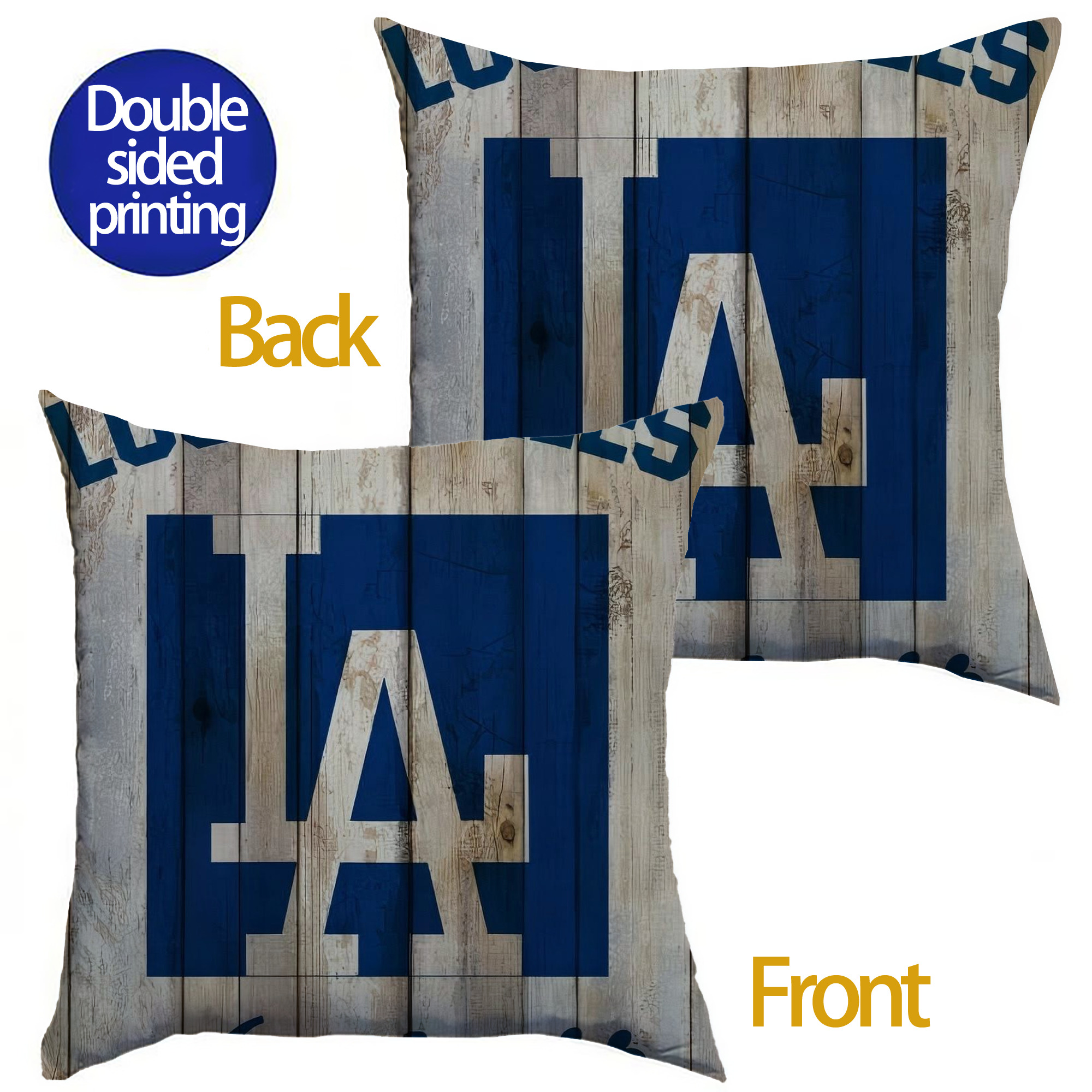  Soft Polyester Pillow Cover With Insert – Double-Sided Design, Invisible Zipper, Durable & Breathable – Easy Care Cushion Set