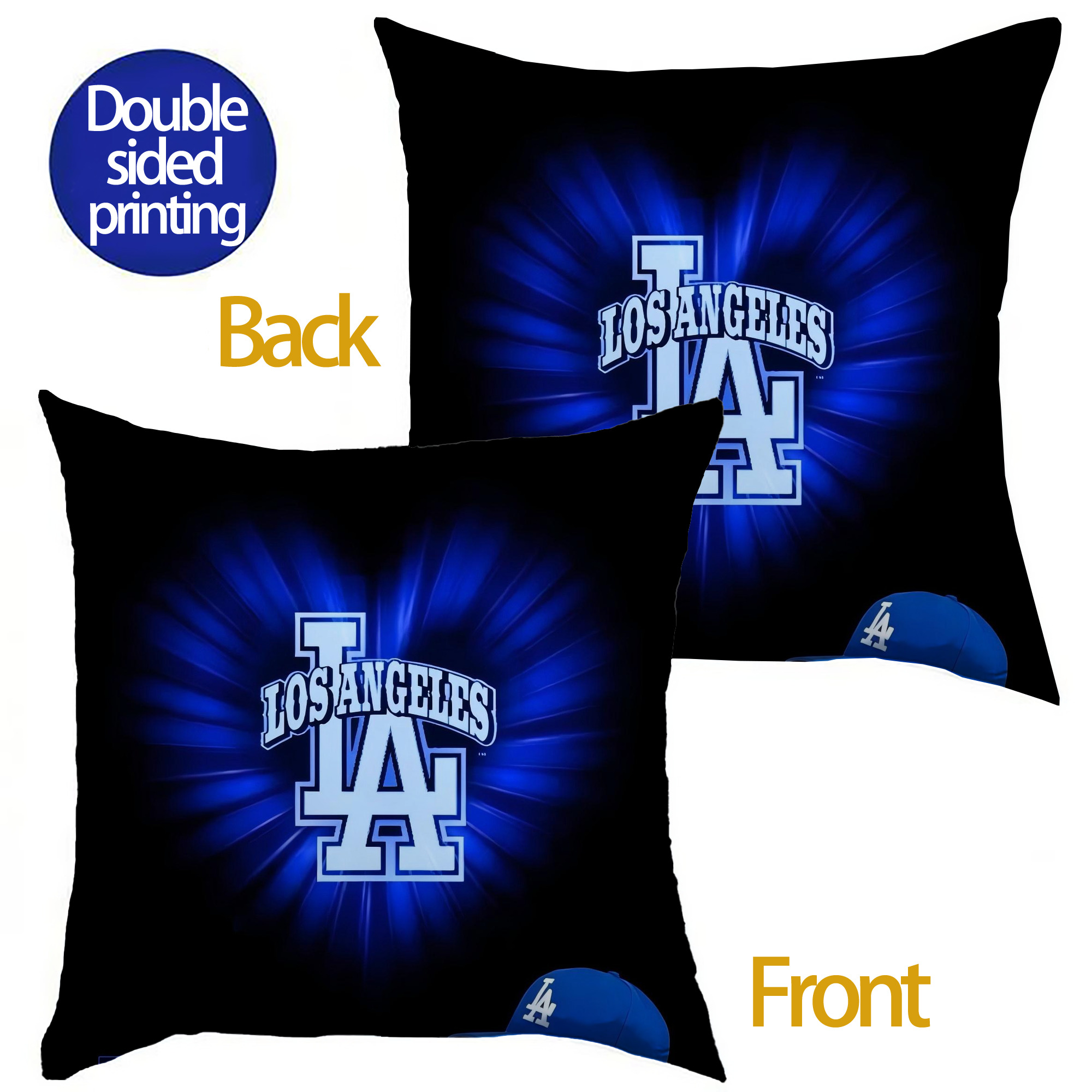  Soft Polyester Pillow Cover With Insert – Double-Sided Design, Invisible Zipper, Durable & Breathable – Easy Care Cushion Set