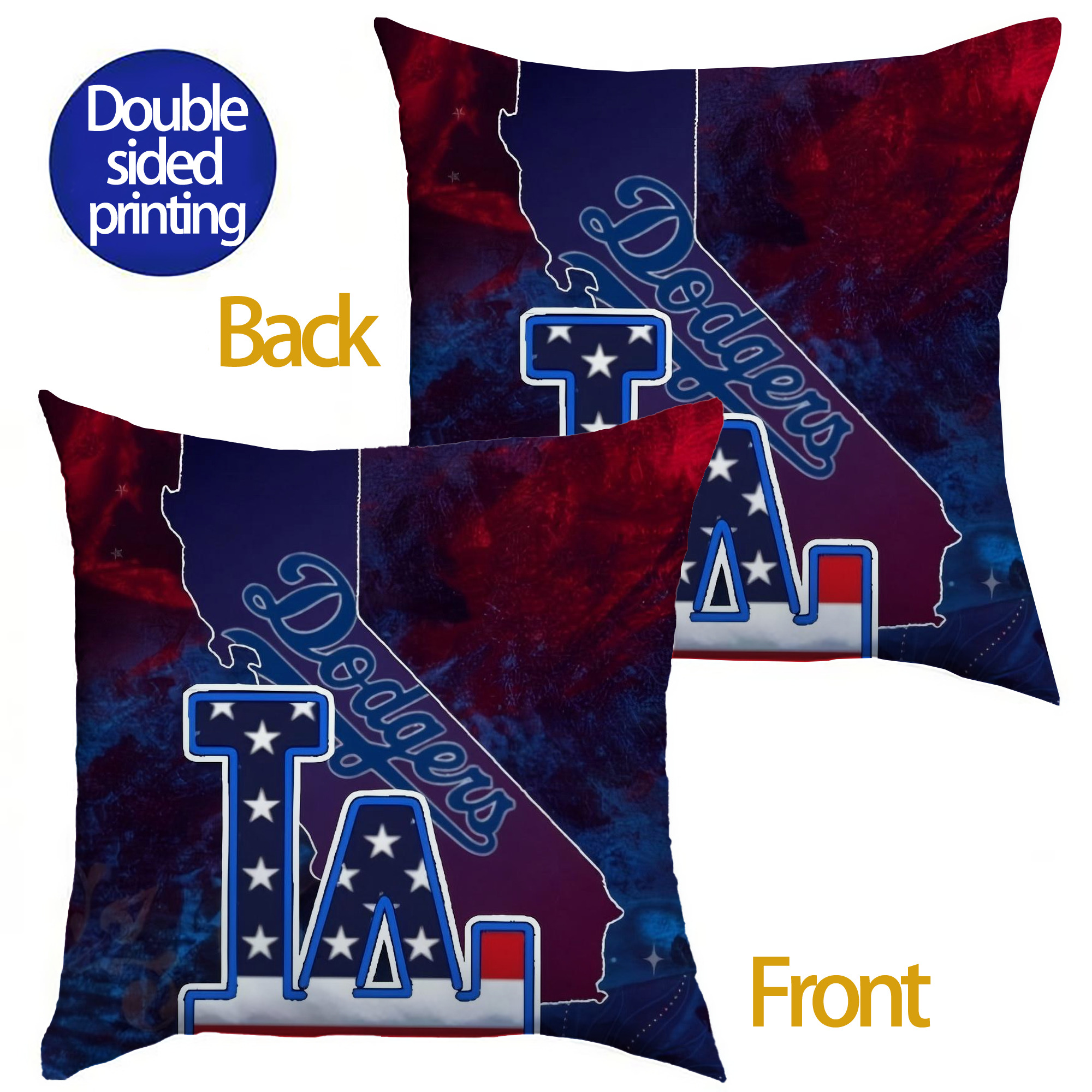  Soft Polyester Pillow Cover With Insert – Double-Sided Design, Invisible Zipper, Durable & Breathable – Easy Care Cushion Set