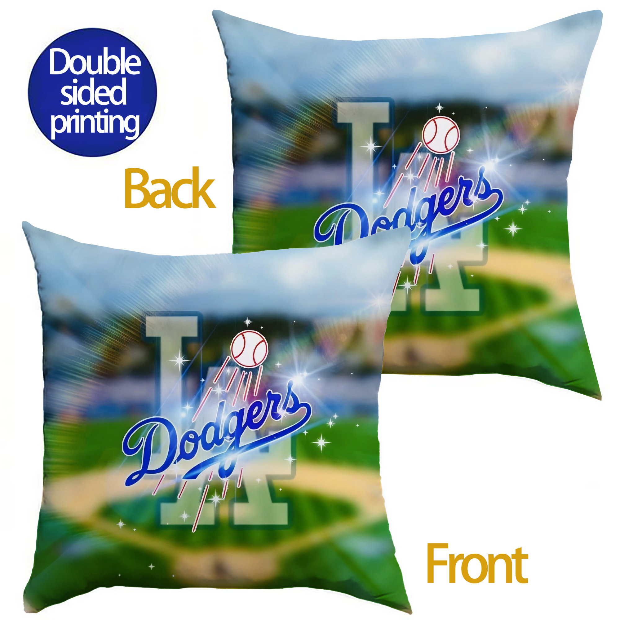  Soft Polyester Pillow Cover With Insert – Double-Sided Design, Invisible Zipper, Durable & Breathable – Easy Care Cushion Set