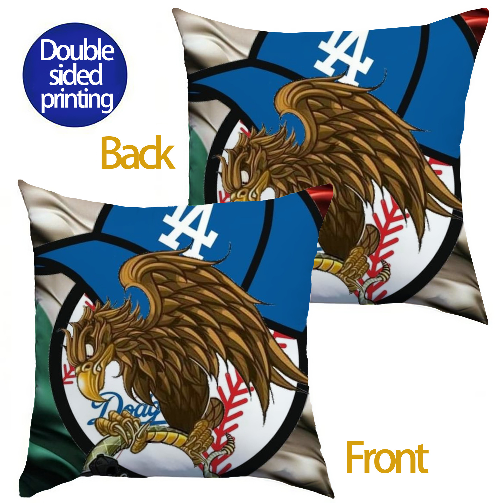  Soft Polyester Pillow Cover With Insert – Double-Sided Design, Invisible Zipper, Durable & Breathable – Easy Care Cushion Set