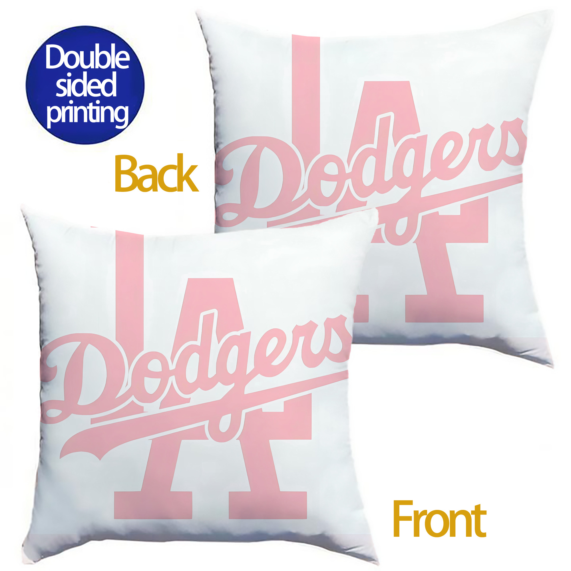  Soft Polyester Pillow Cover With Insert – Double-Sided Design, Invisible Zipper, Durable & Breathable – Easy Care Cushion Set