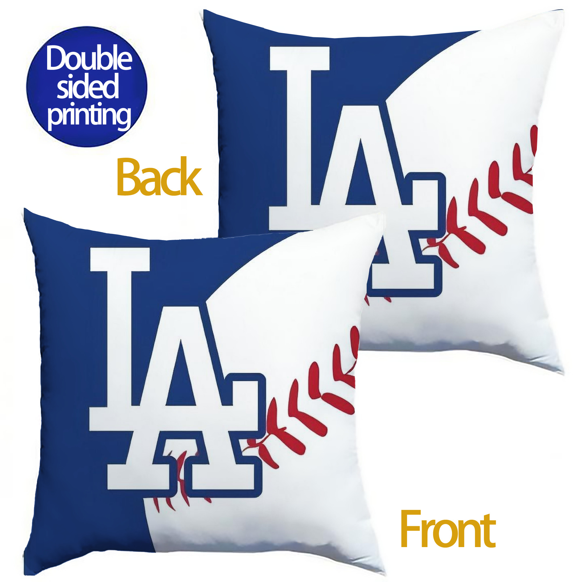  Soft Polyester Pillow Cover With Insert – Double-Sided Design, Invisible Zipper, Durable & Breathable – Easy Care Cushion Set