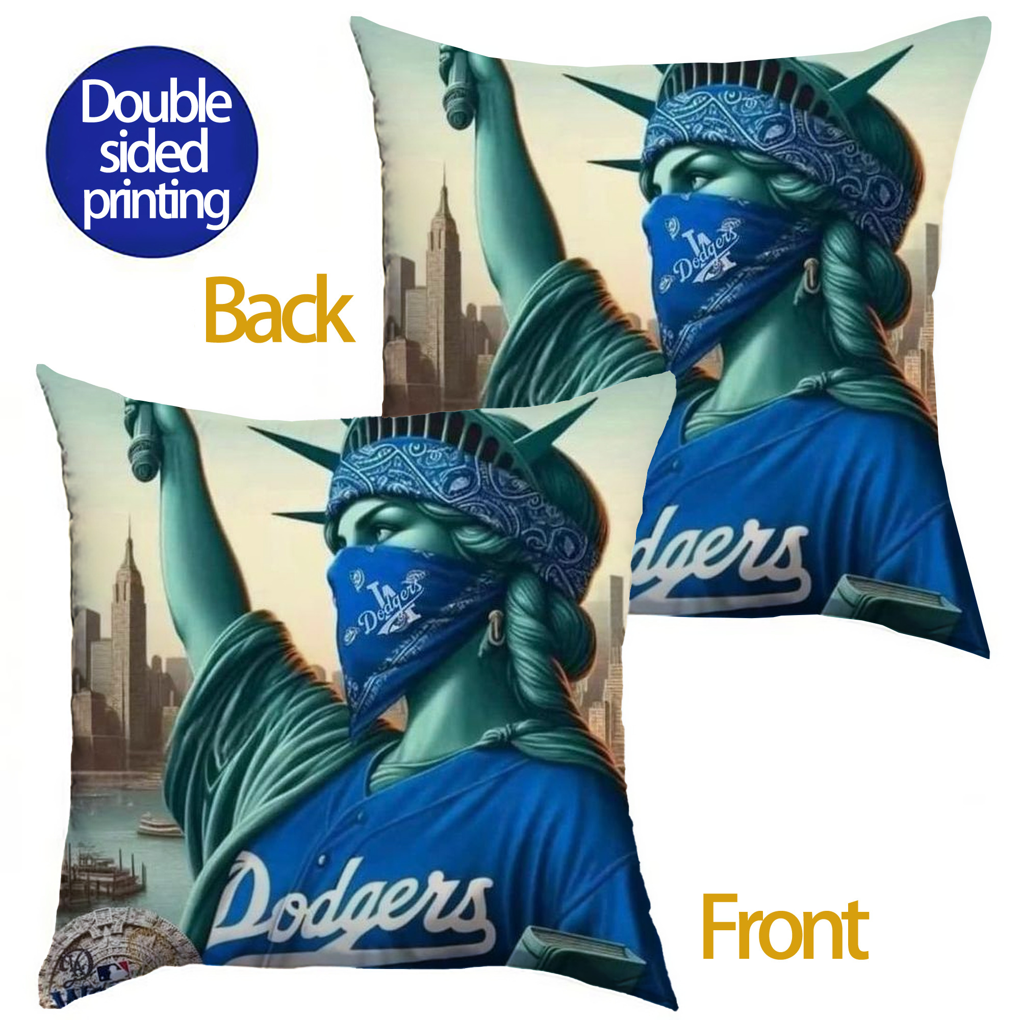  Soft Polyester Pillow Cover With Insert – Double-Sided Design, Invisible Zipper, Durable & Breathable – Easy Care Cushion Set