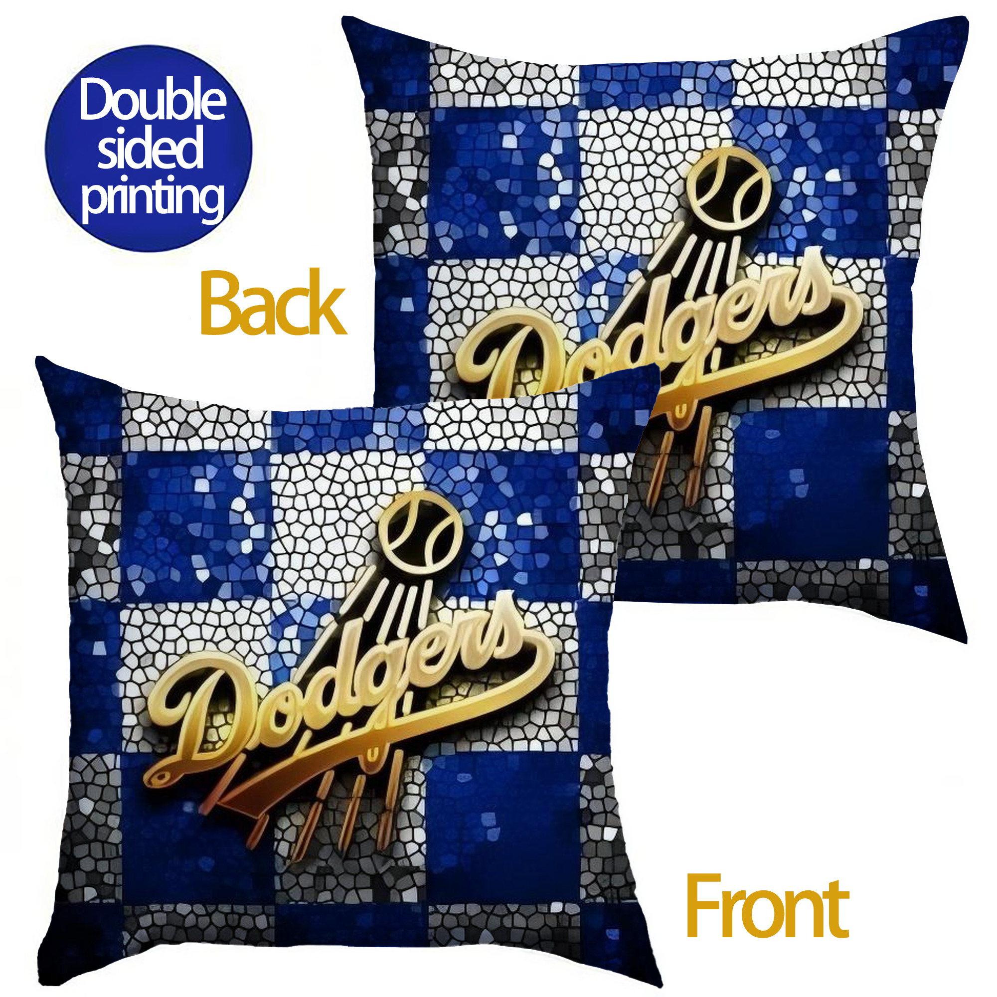  Soft Polyester Pillow Cover With Insert – Double-Sided Design, Invisible Zipper, Durable & Breathable – Easy Care Cushion Set