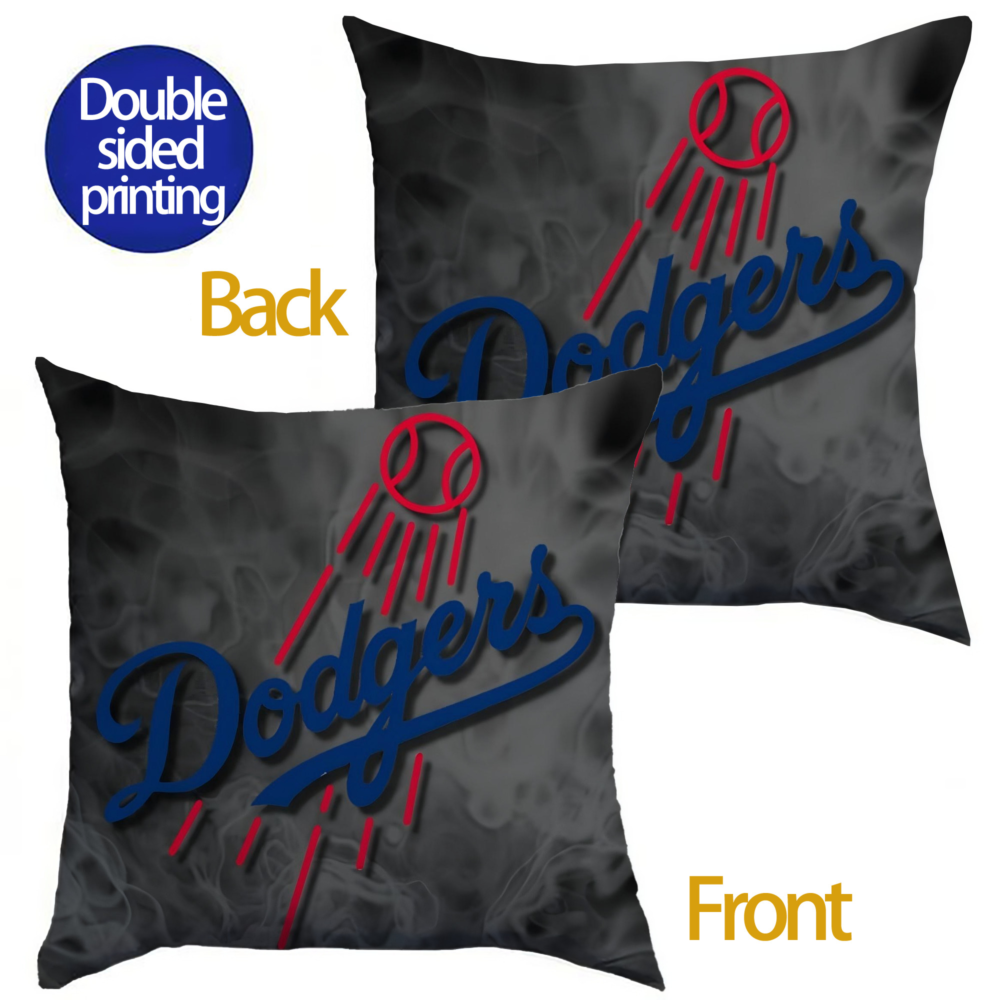  Soft Polyester Pillow Cover With Insert – Double-Sided Design, Invisible Zipper, Durable & Breathable – Easy Care Cushion Set