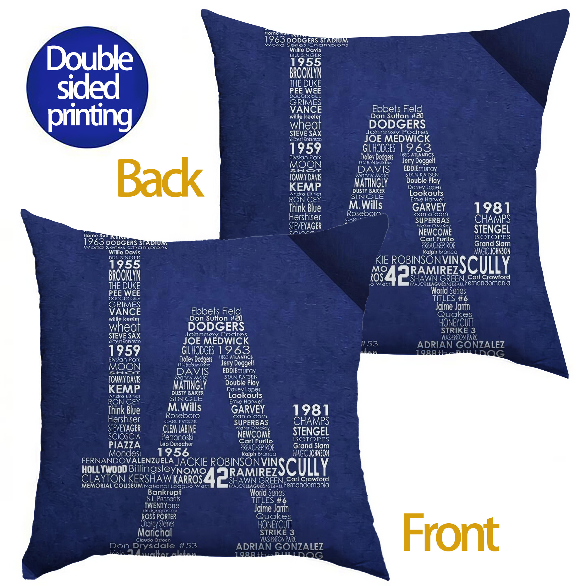  Soft Polyester Pillow Cover With Insert – Double-Sided Design, Invisible Zipper, Durable & Breathable – Easy Care Cushion Set