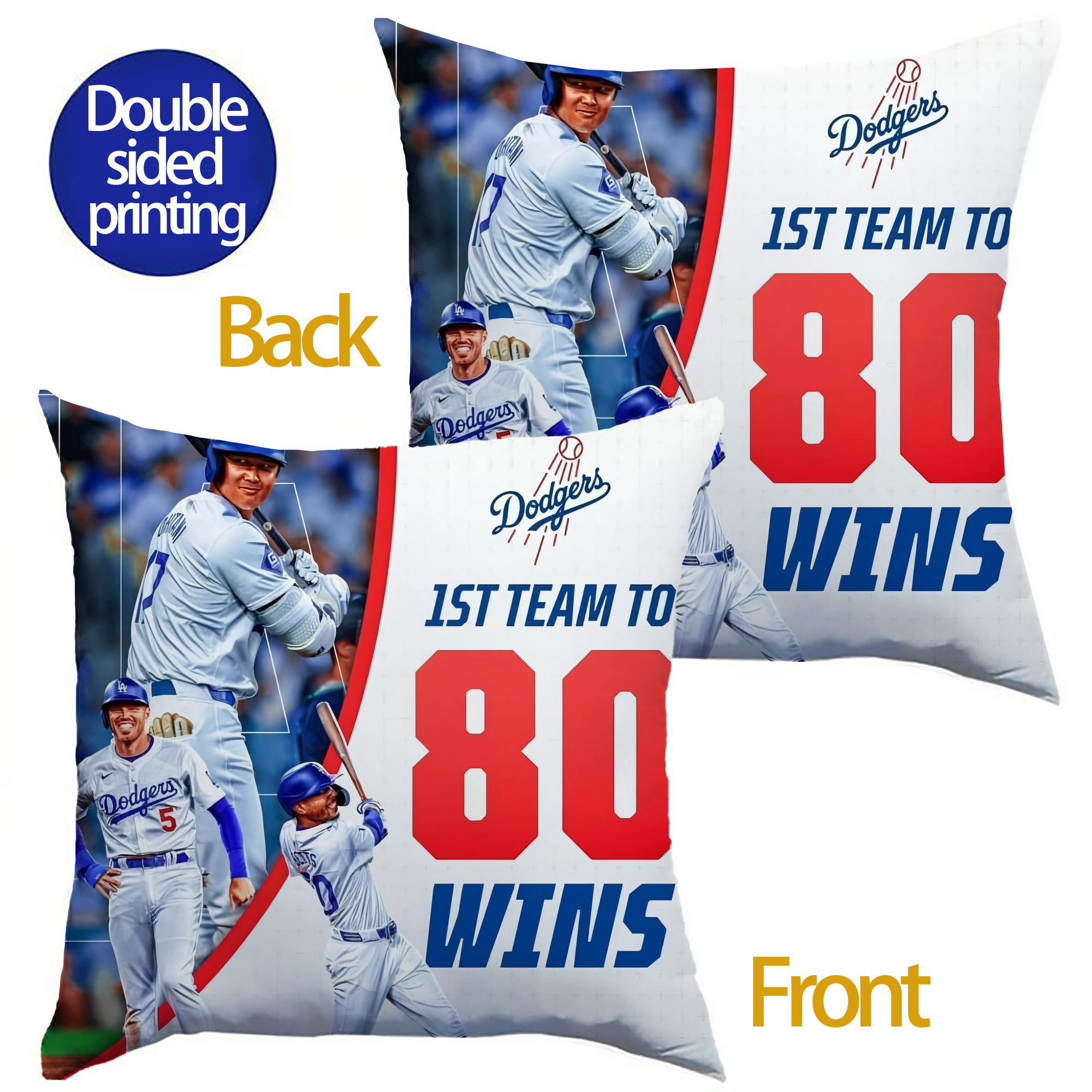  Soft Polyester Pillow Cover With Insert – Double-Sided Design, Invisible Zipper, Durable & Breathable – Easy Care Cushion Set