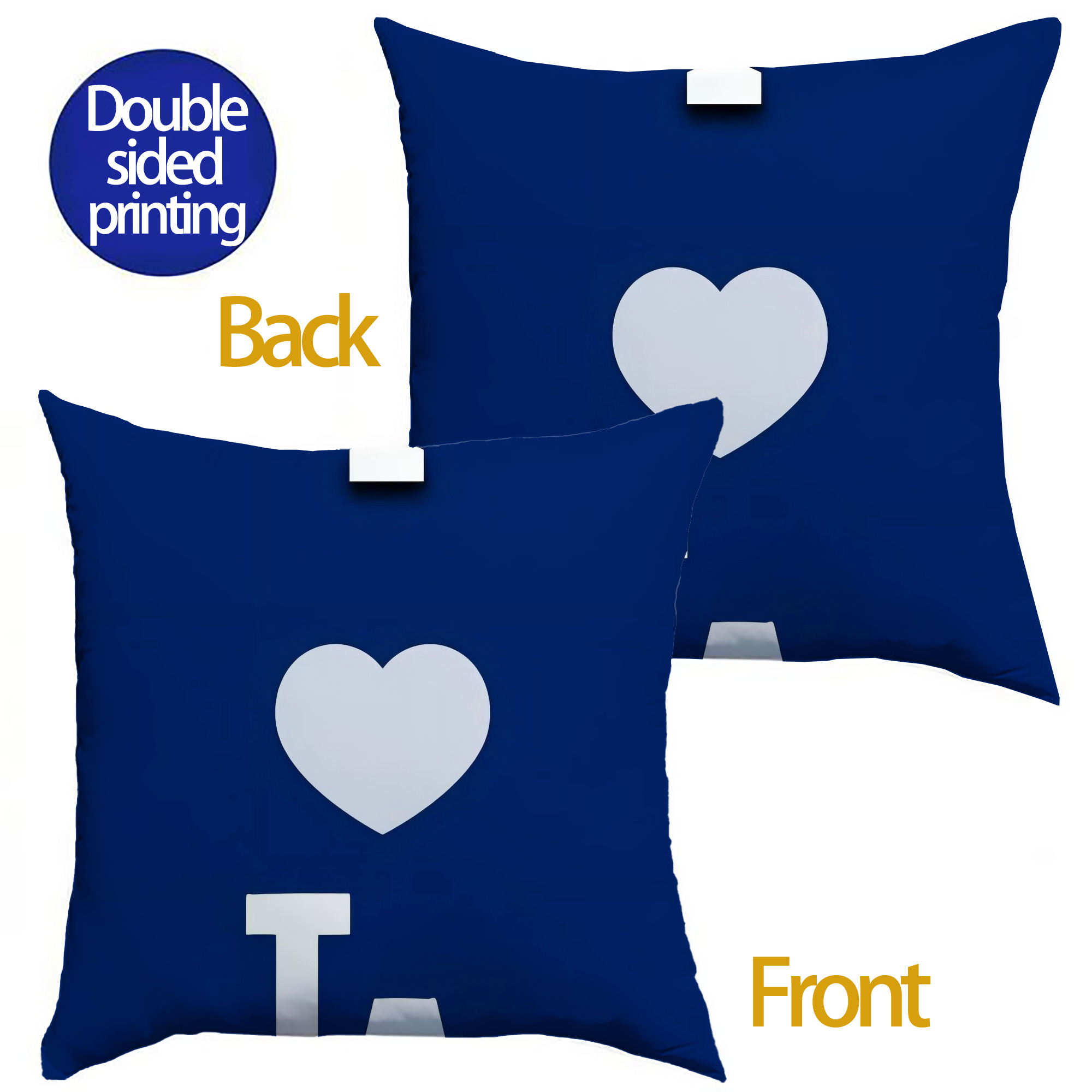  Soft Polyester Pillow Cover With Insert – Double-Sided Design, Invisible Zipper, Durable & Breathable – Easy Care Cushion Set