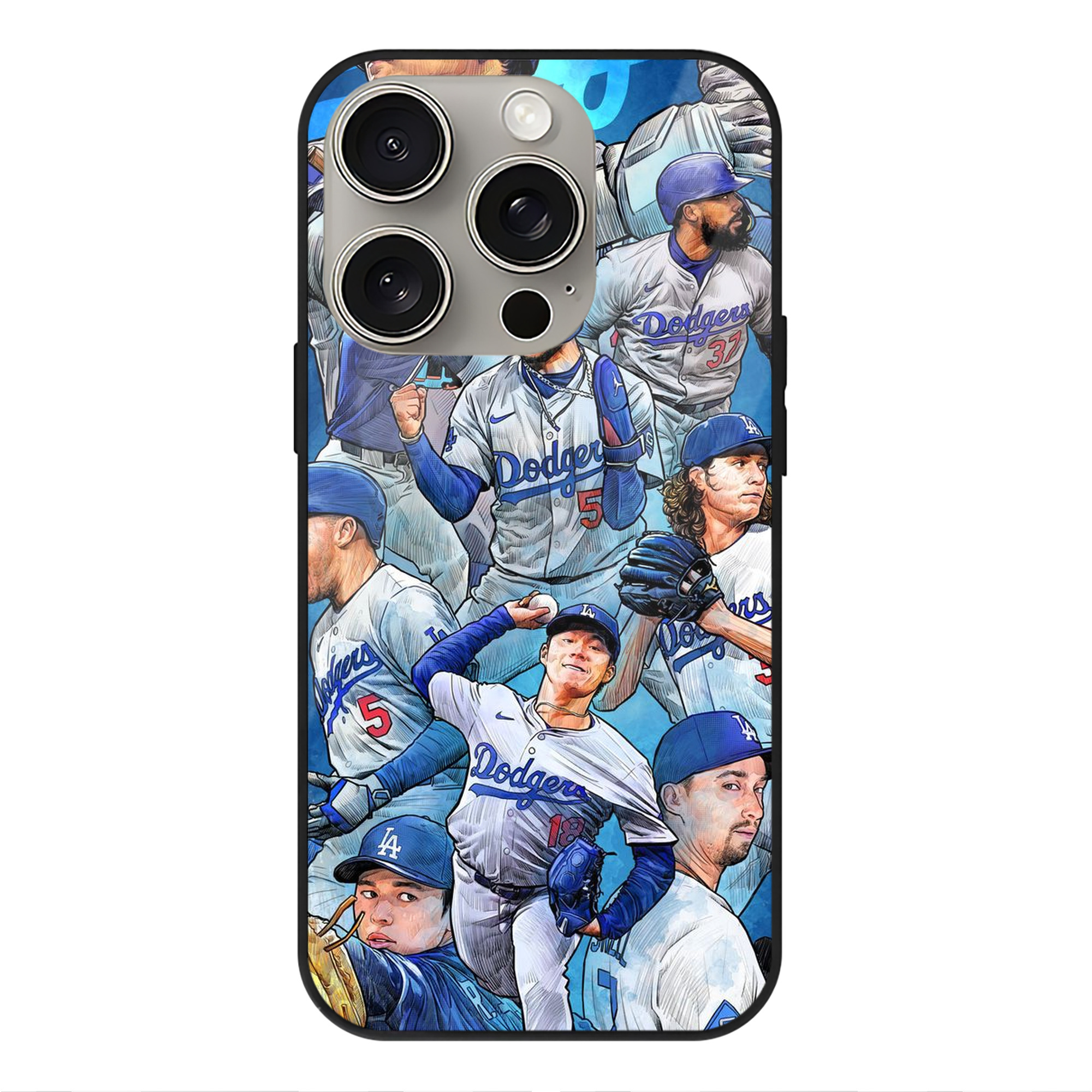  IPhone 15 Pro Mirror Phone Case – UV Printed Glass + TPU – Scratch-Resistant, Wireless Charging Compatible, Precise Fit & Stylish Design