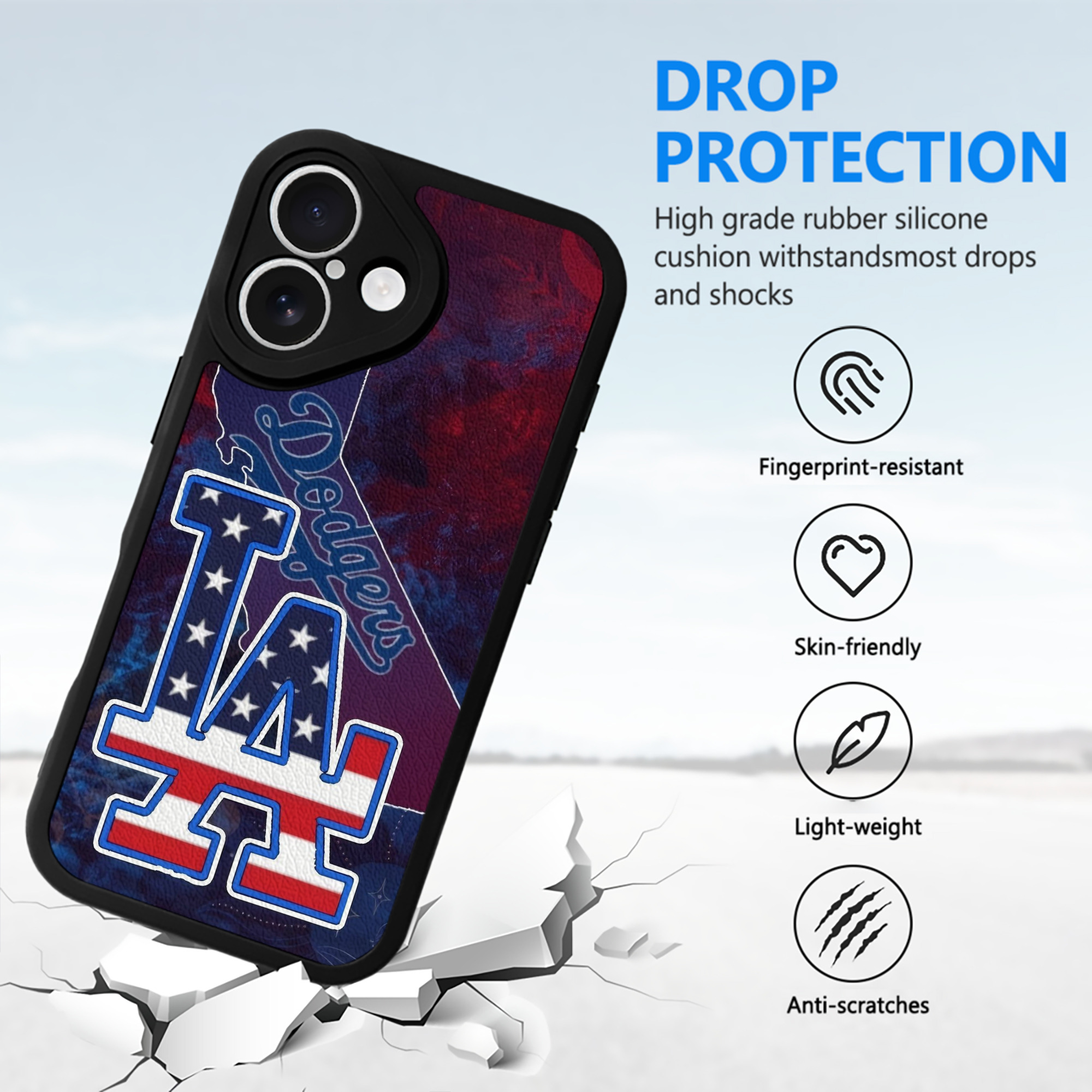  IPhone 16 Silicone Leather Case – UV Print, Lambskin Texture – Perfect Fit, Wireless Charging Compatible, Scratch Resistant, Precise Cutouts – Stylish Protection For IPhone 16