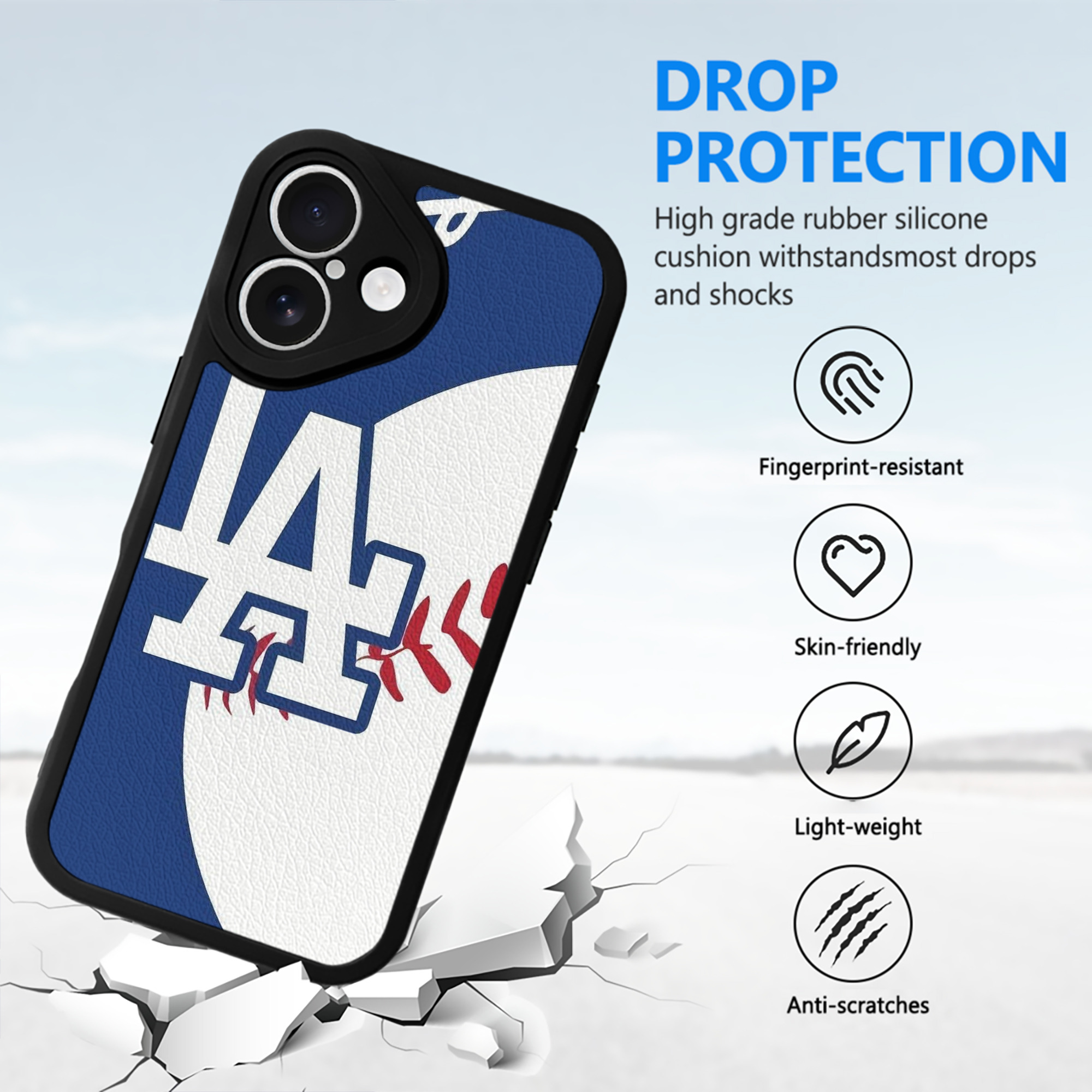  IPhone 16 Silicone Leather Case – UV Print, Lambskin Texture – Perfect Fit, Wireless Charging Compatible, Scratch Resistant, Precise Cutouts – Stylish Protection For IPhone 16