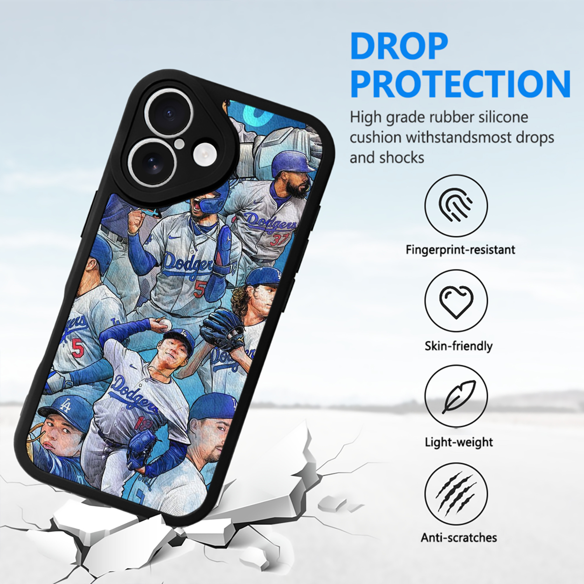  IPhone 16 Silicone Leather Case – UV Print, Lambskin Texture – Perfect Fit, Wireless Charging Compatible, Scratch Resistant, Precise Cutouts – Stylish Protection For IPhone 16