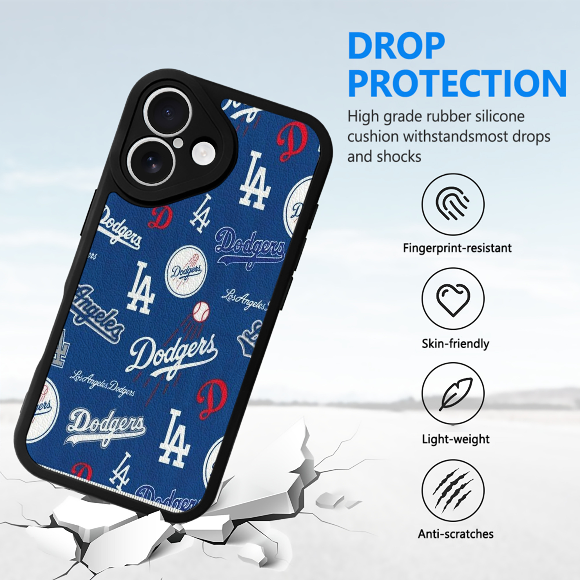  IPhone 16 Silicone Leather Case – UV Print, Lambskin Texture – Perfect Fit, Wireless Charging Compatible, Scratch Resistant, Precise Cutouts – Stylish Protection For IPhone 16