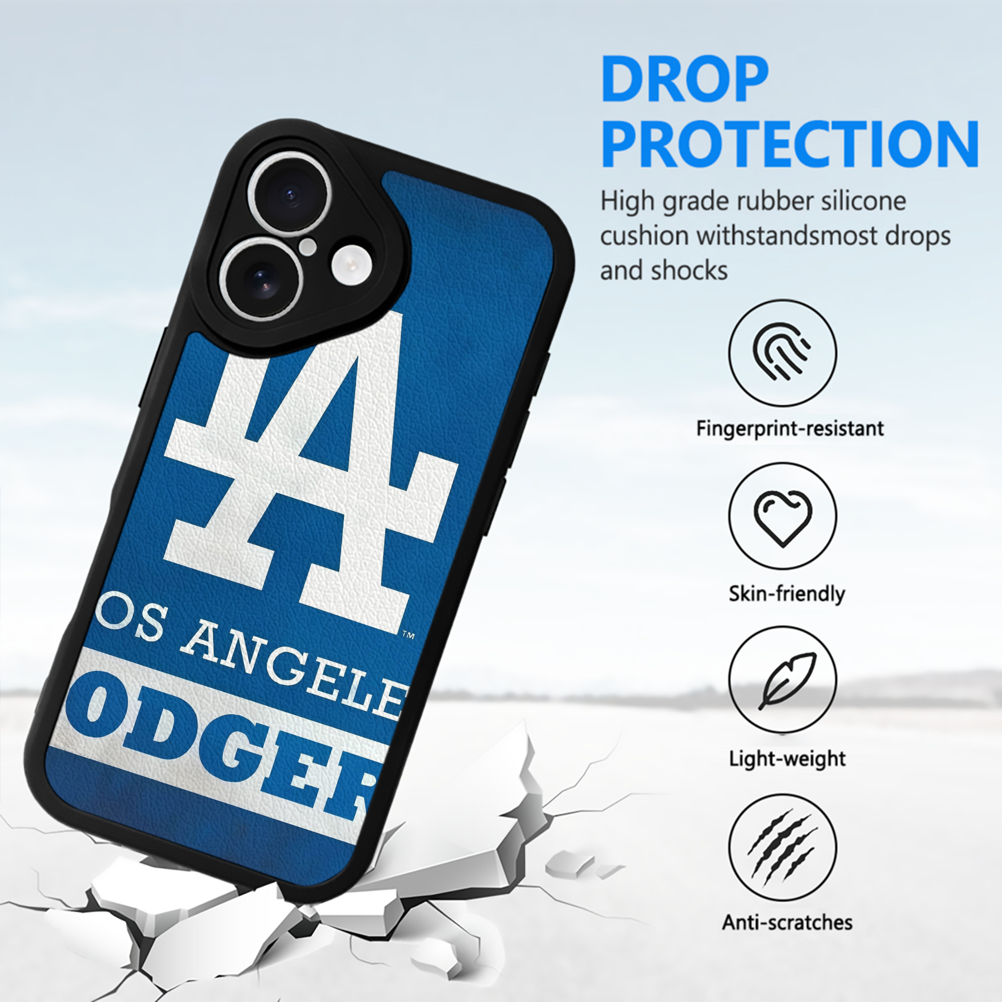  IPhone 16 Silicone Leather Case – UV Print, Lambskin Texture – Perfect Fit, Wireless Charging Compatible, Scratch Resistant, Precise Cutouts – Stylish Protection For IPhone 16