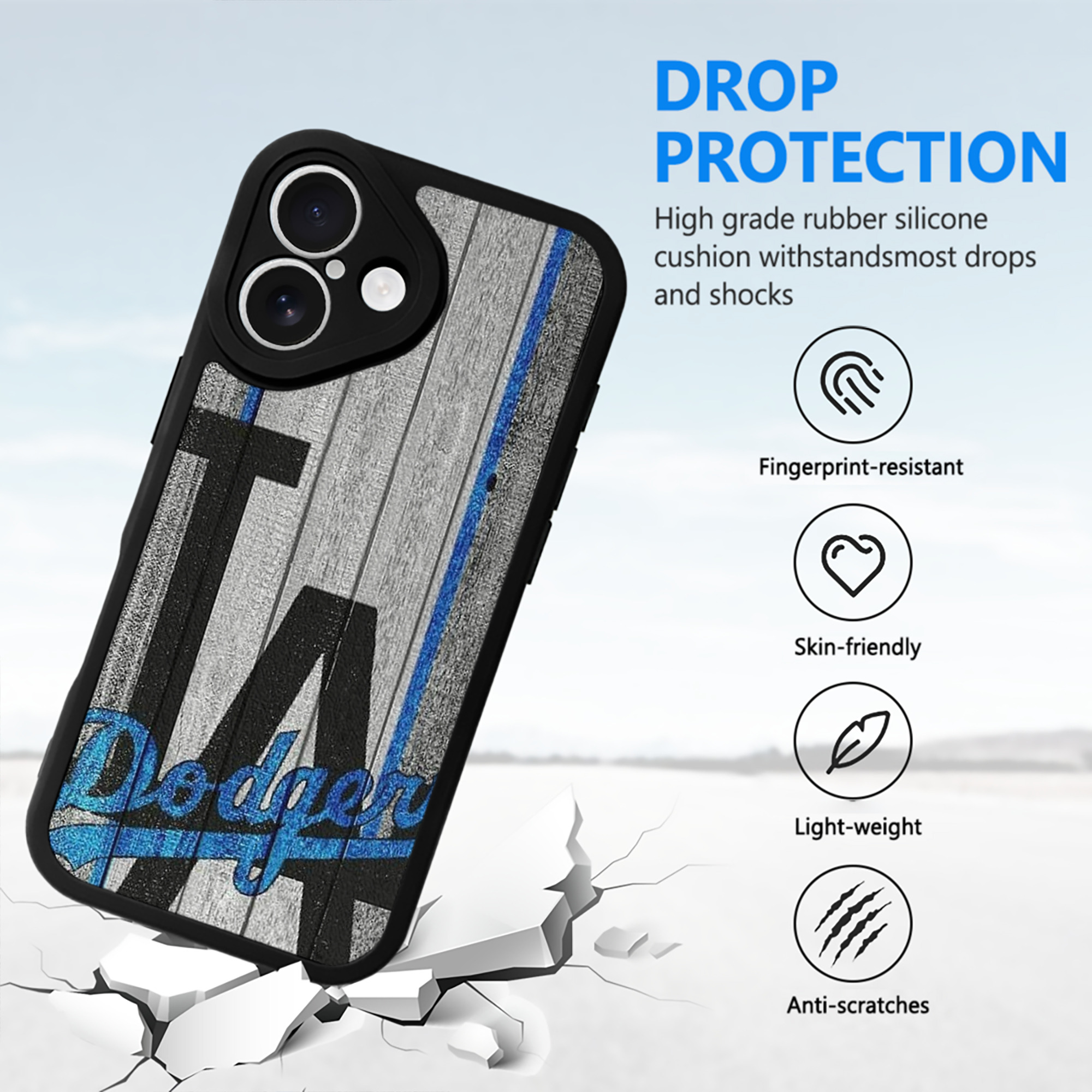  IPhone 16 Silicone Leather Case – UV Print, Lambskin Texture – Perfect Fit, Wireless Charging Compatible, Scratch Resistant, Precise Cutouts – Stylish Protection For IPhone 16