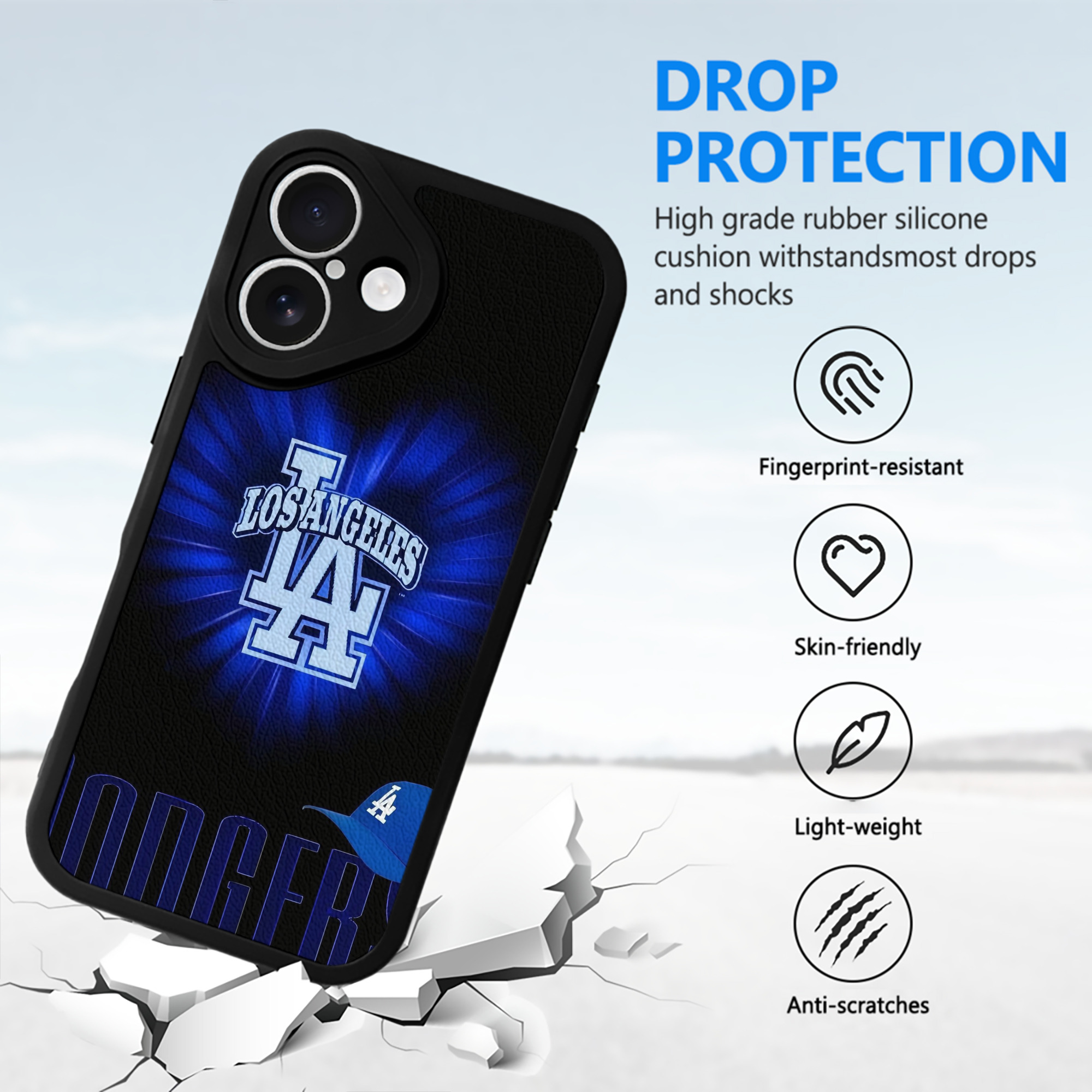  IPhone 16 Silicone Leather Case – UV Print, Lambskin Texture – Perfect Fit, Wireless Charging Compatible, Scratch Resistant, Precise Cutouts – Stylish Protection For IPhone 16