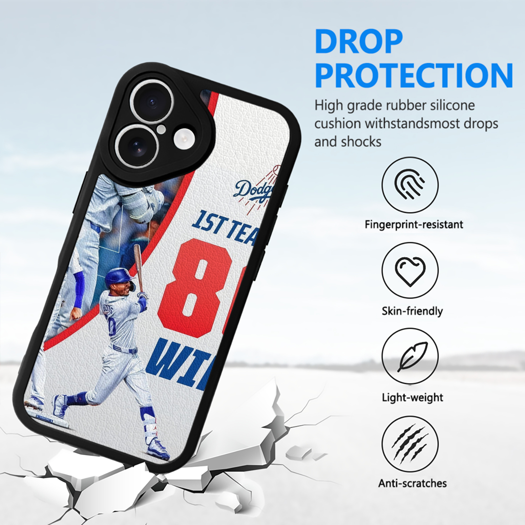  IPhone 16 Silicone Leather Case – UV Print, Lambskin Texture – Perfect Fit, Wireless Charging Compatible, Scratch Resistant, Precise Cutouts – Stylish Protection For IPhone 16