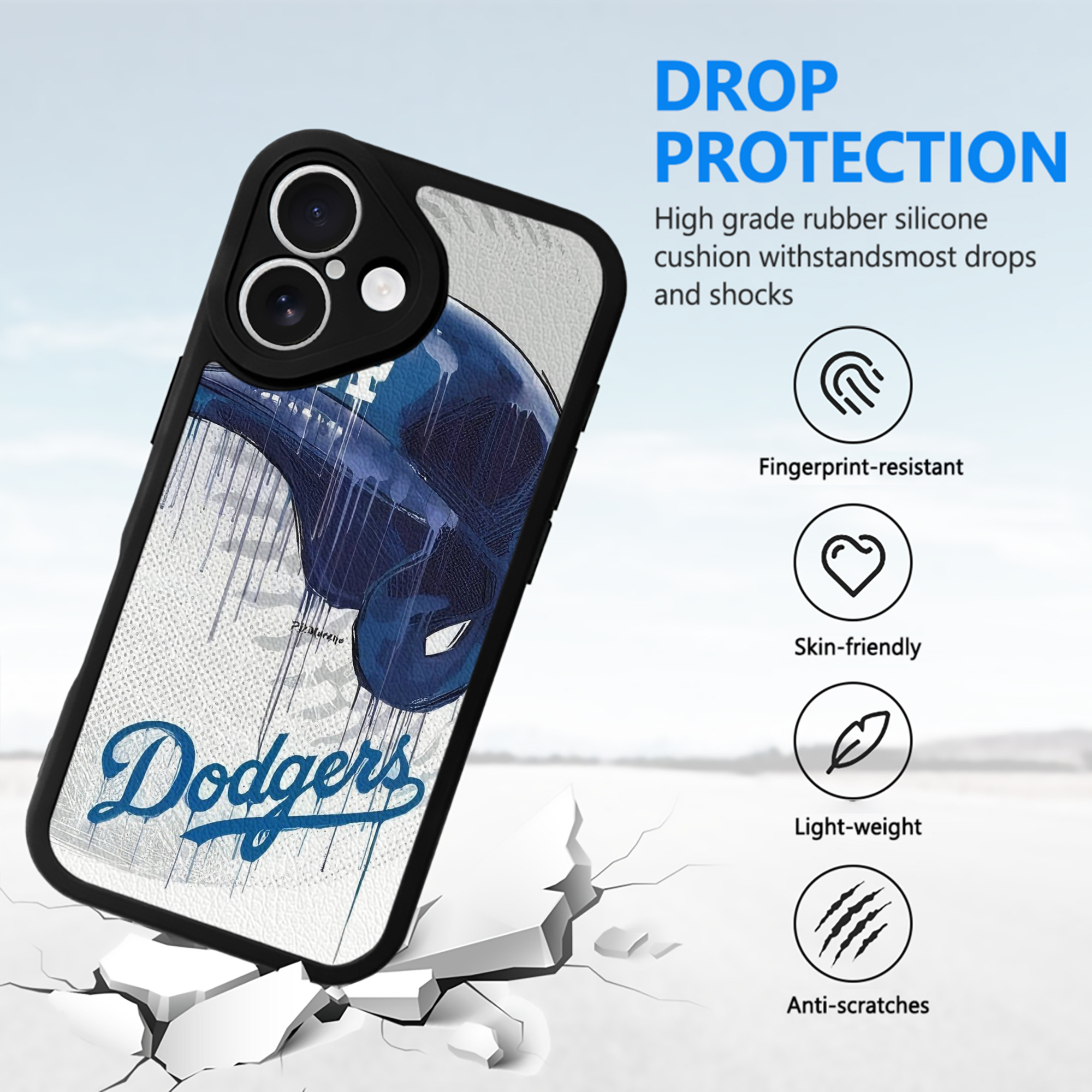  IPhone 16 Silicone Leather Case – UV Print, Lambskin Texture – Perfect Fit, Wireless Charging Compatible, Scratch Resistant, Precise Cutouts – Stylish Protection For IPhone 16