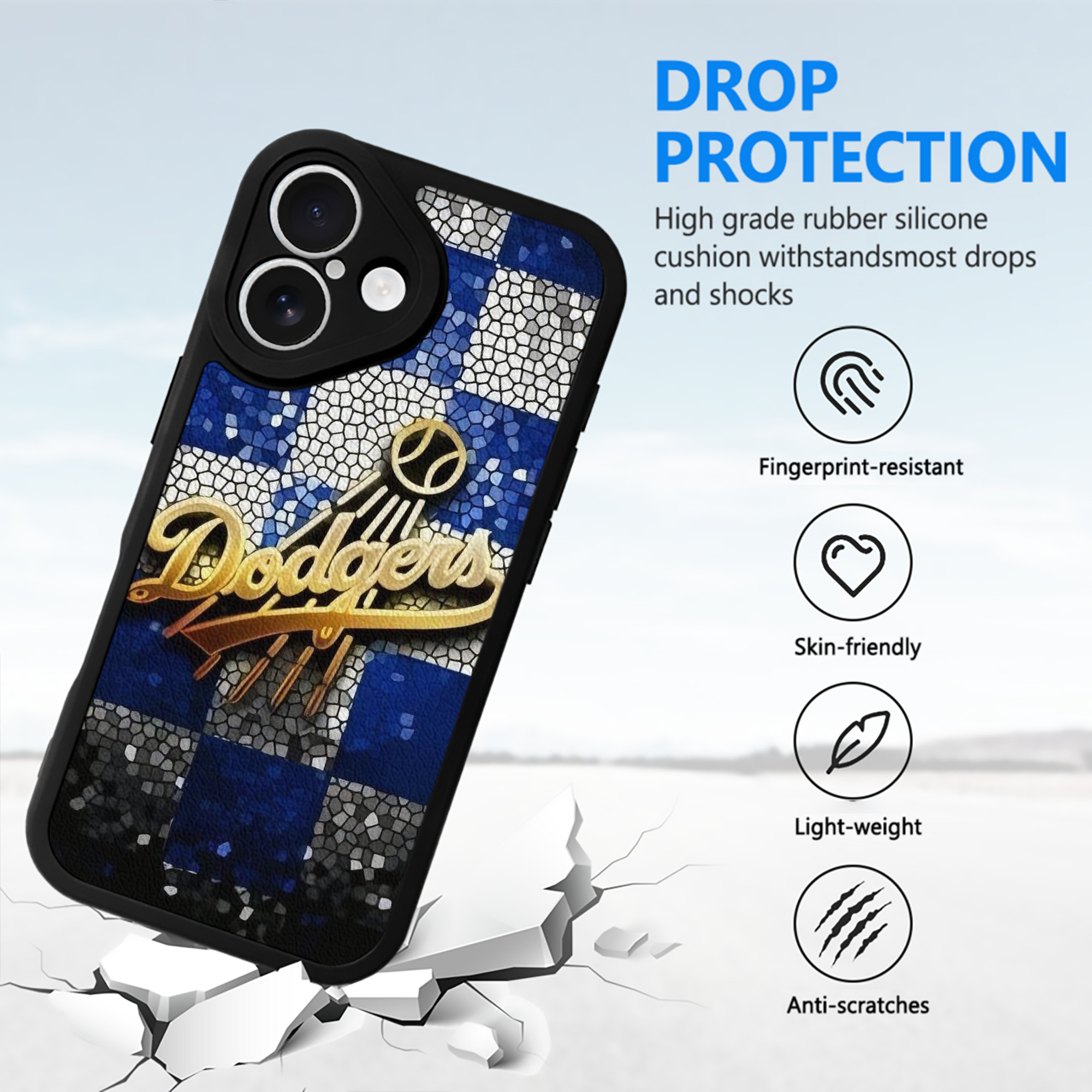  IPhone 16 Silicone Leather Case – UV Print, Lambskin Texture – Perfect Fit, Wireless Charging Compatible, Scratch Resistant, Precise Cutouts – Stylish Protection For IPhone 16