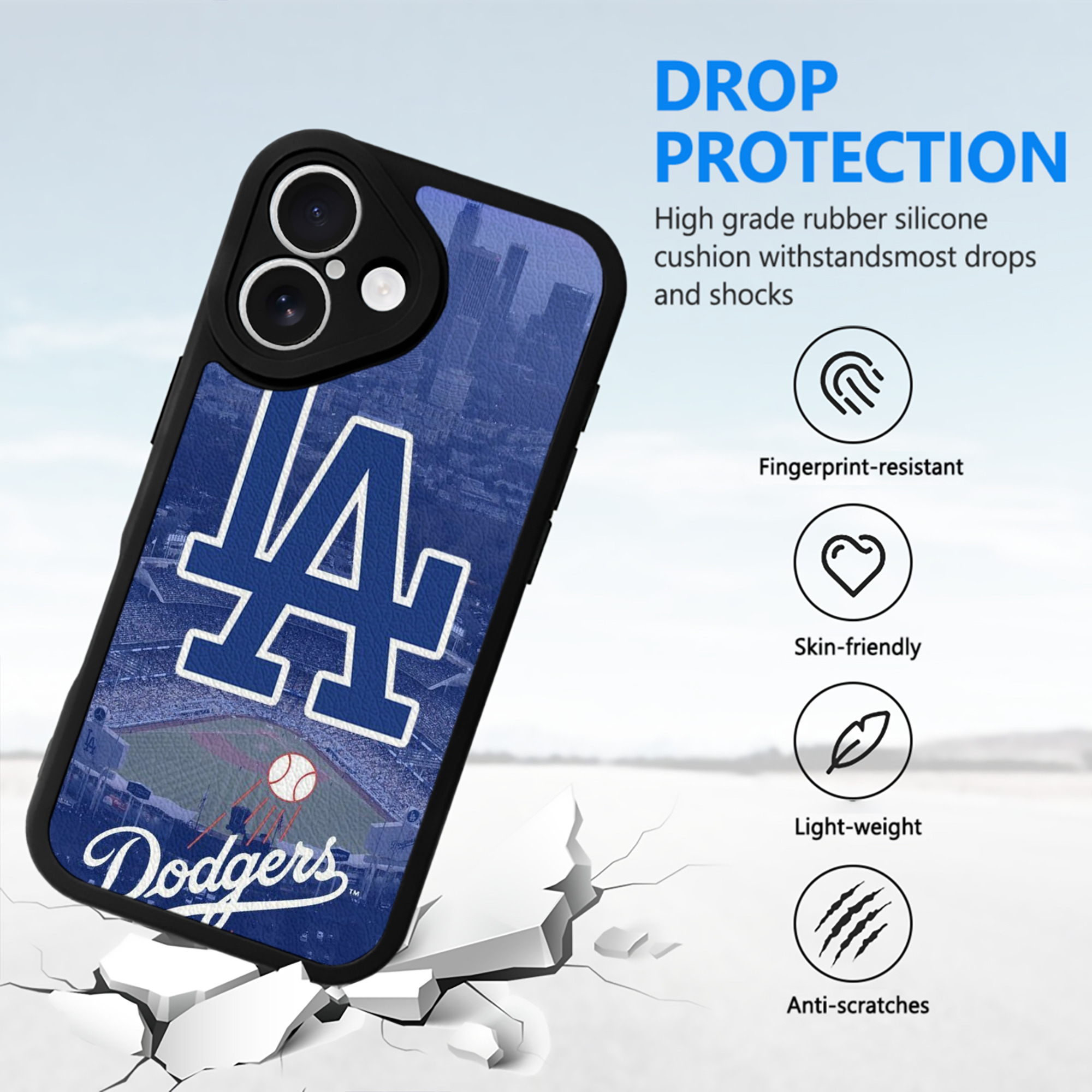  IPhone 16 Silicone Leather Case – UV Print, Lambskin Texture – Perfect Fit, Wireless Charging Compatible, Scratch Resistant, Precise Cutouts – Stylish Protection For IPhone 16