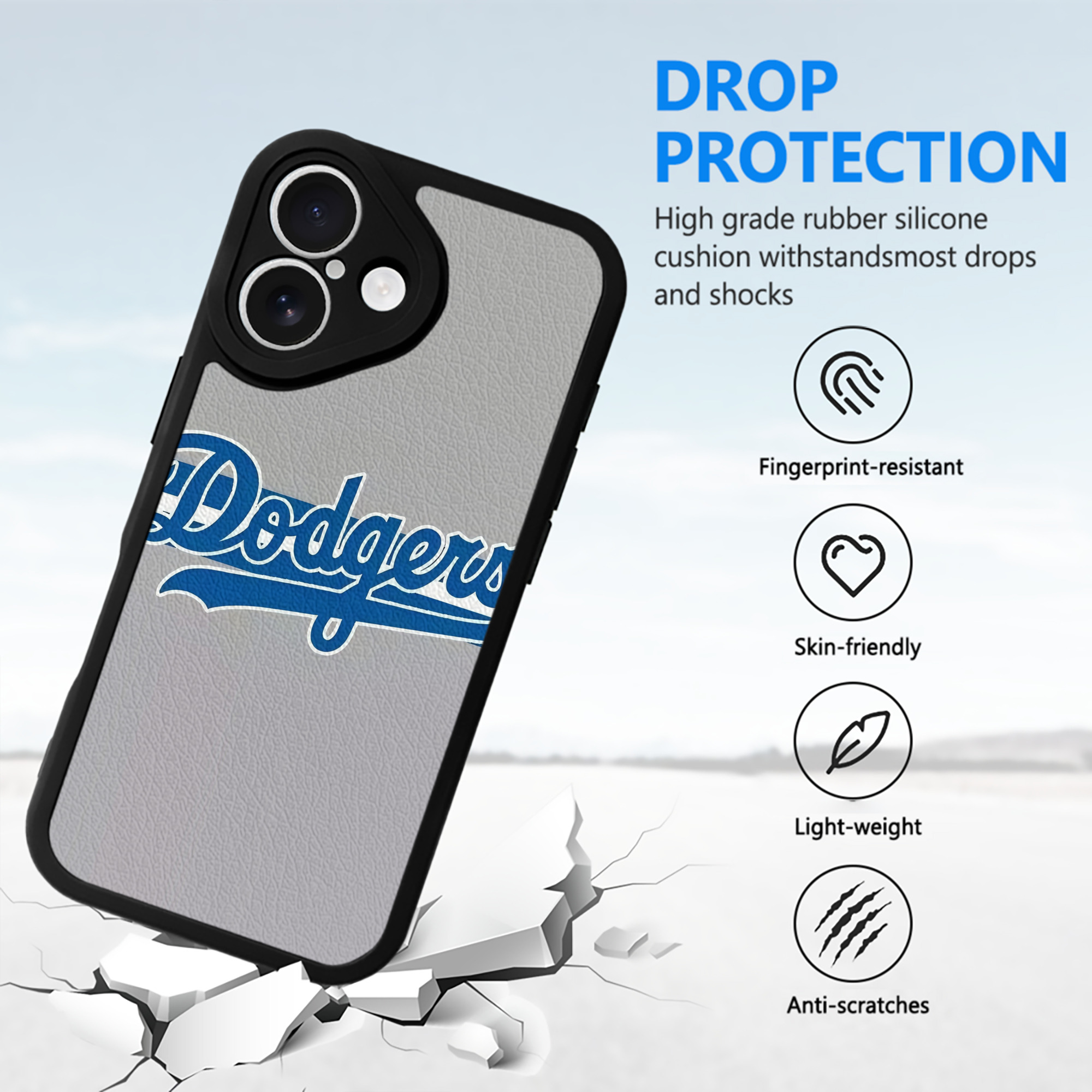  IPhone 16 Silicone Leather Case – UV Print, Lambskin Texture – Perfect Fit, Wireless Charging Compatible, Scratch Resistant, Precise Cutouts – Stylish Protection For IPhone 16