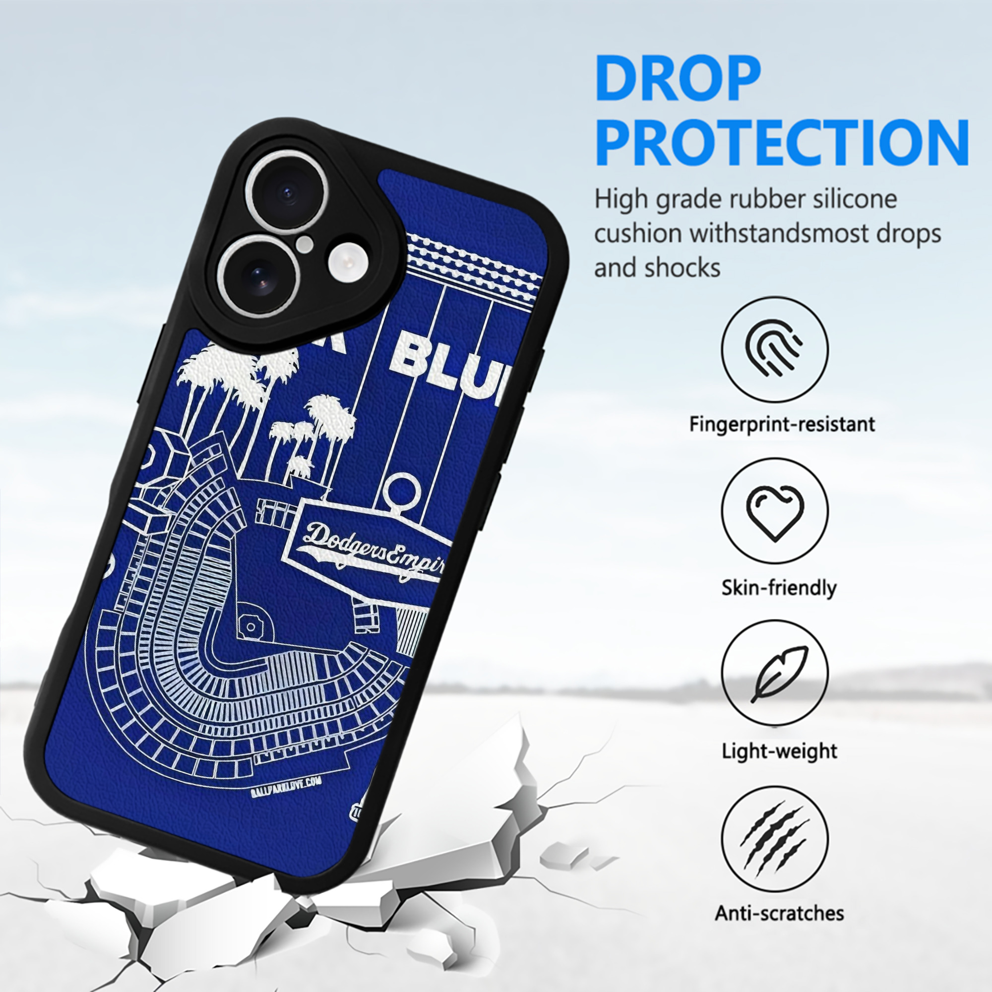  IPhone 16 Silicone Leather Case – UV Print, Lambskin Texture – Perfect Fit, Wireless Charging Compatible, Scratch Resistant, Precise Cutouts – Stylish Protection For IPhone 16