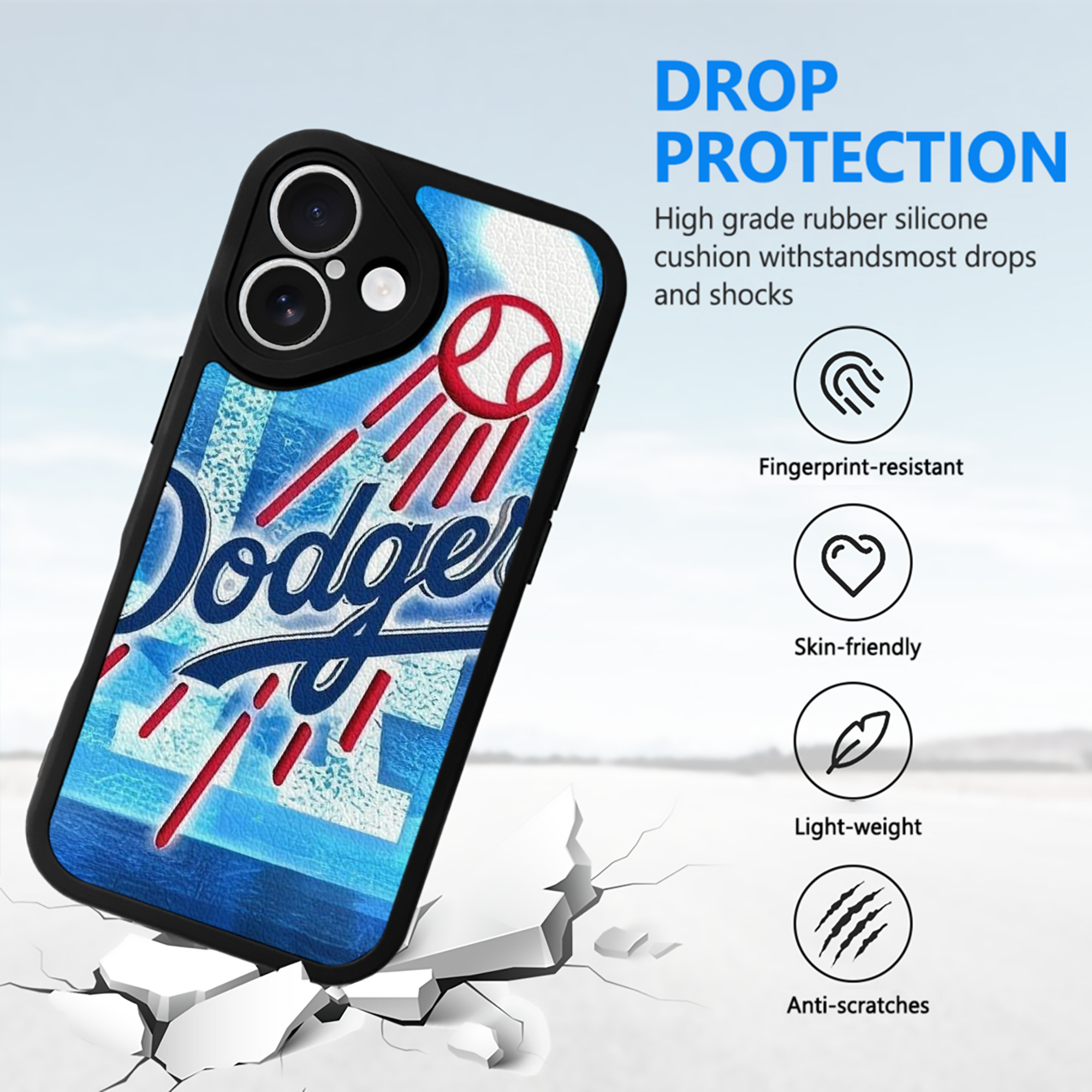  IPhone 16 Silicone Leather Case – UV Print, Lambskin Texture – Perfect Fit, Wireless Charging Compatible, Scratch Resistant, Precise Cutouts – Stylish Protection For IPhone 16