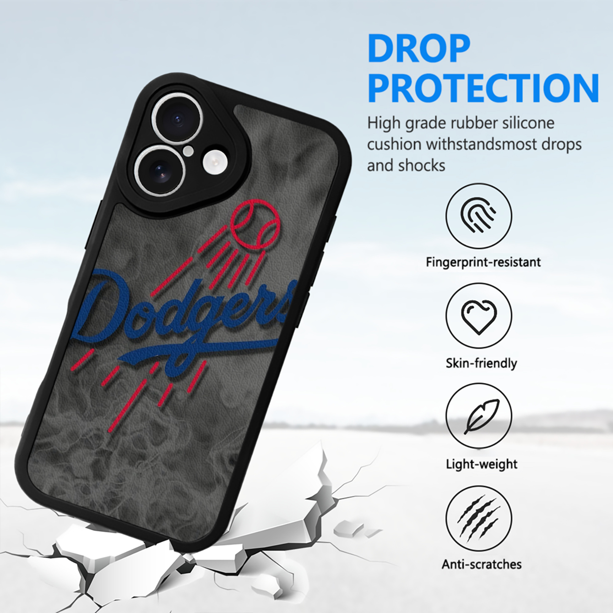  IPhone 16 Silicone Leather Case – UV Print, Lambskin Texture – Perfect Fit, Wireless Charging Compatible, Scratch Resistant, Precise Cutouts – Stylish Protection For IPhone 16