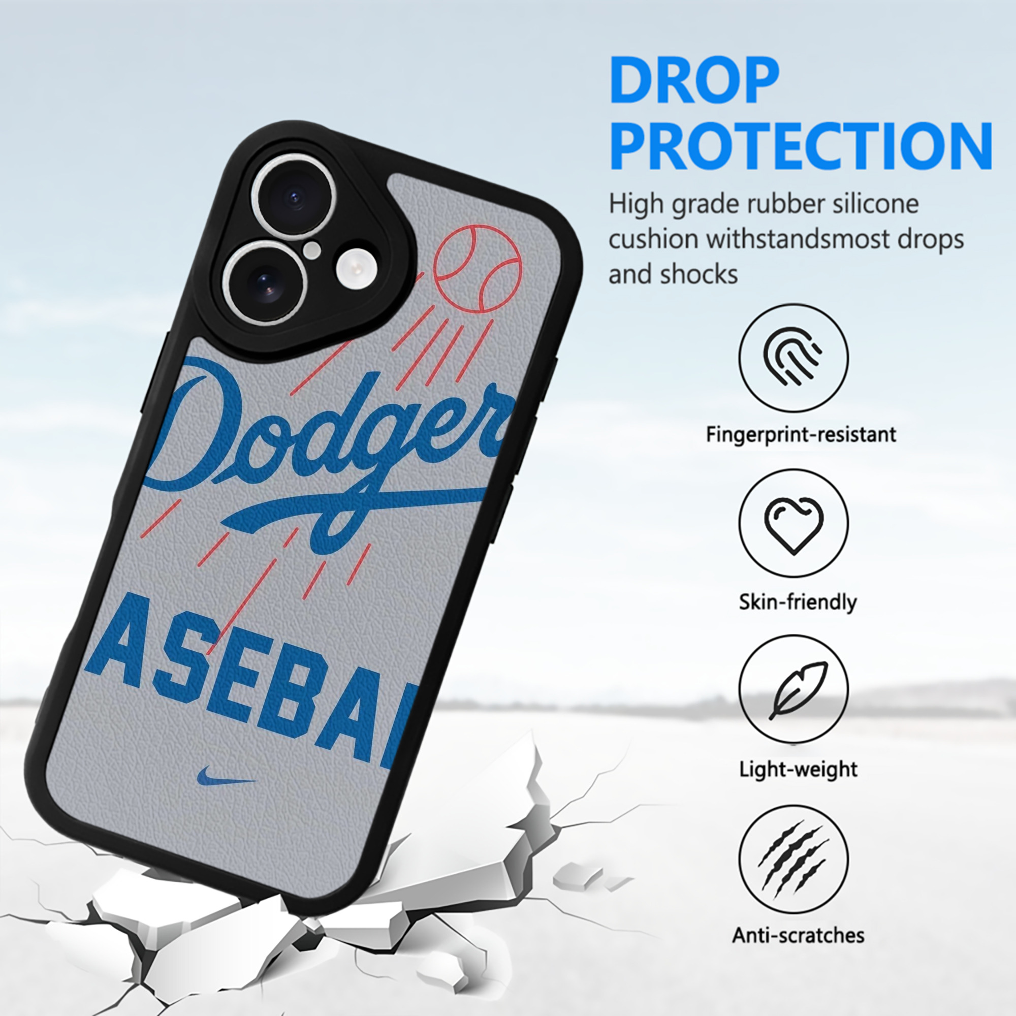  IPhone 16 Silicone Leather Case – UV Print, Lambskin Texture – Perfect Fit, Wireless Charging Compatible, Scratch Resistant, Precise Cutouts – Stylish Protection For IPhone 16