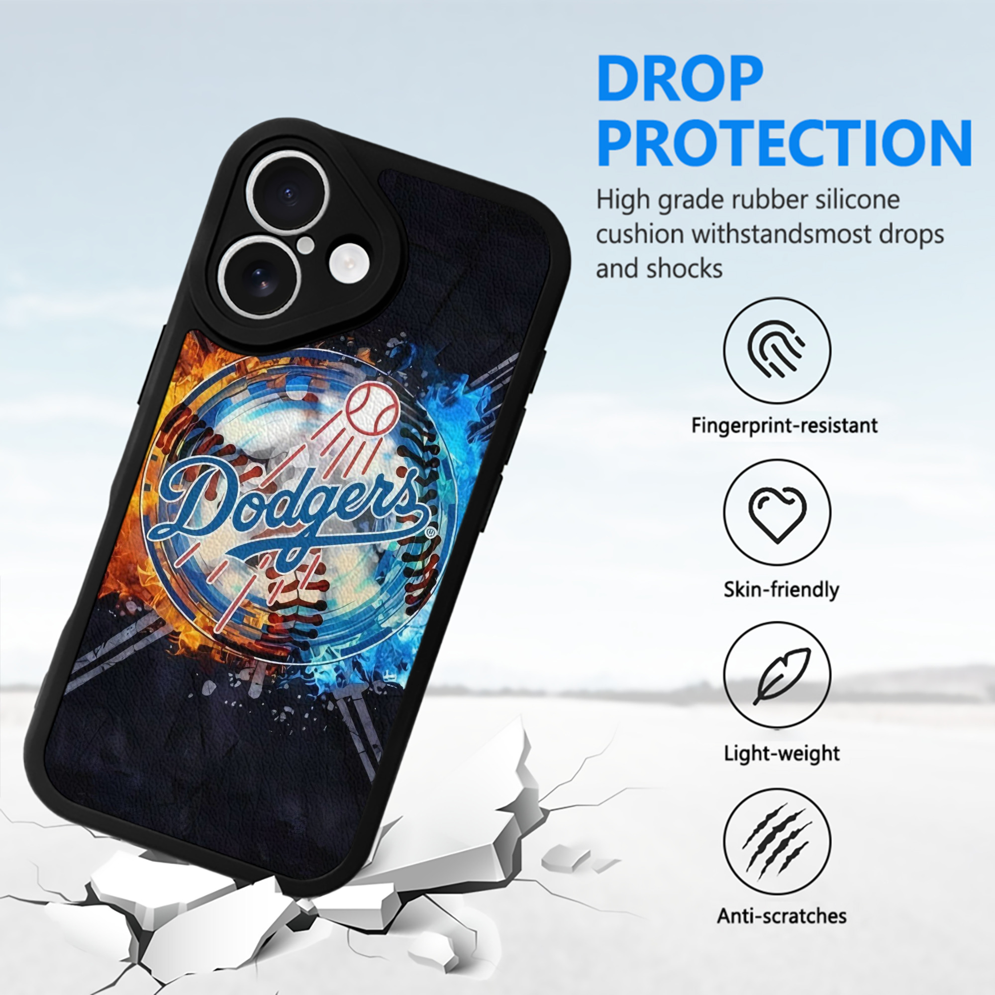  IPhone 16 Silicone Leather Case – UV Print, Lambskin Texture – Perfect Fit, Wireless Charging Compatible, Scratch Resistant, Precise Cutouts – Stylish Protection For IPhone 16