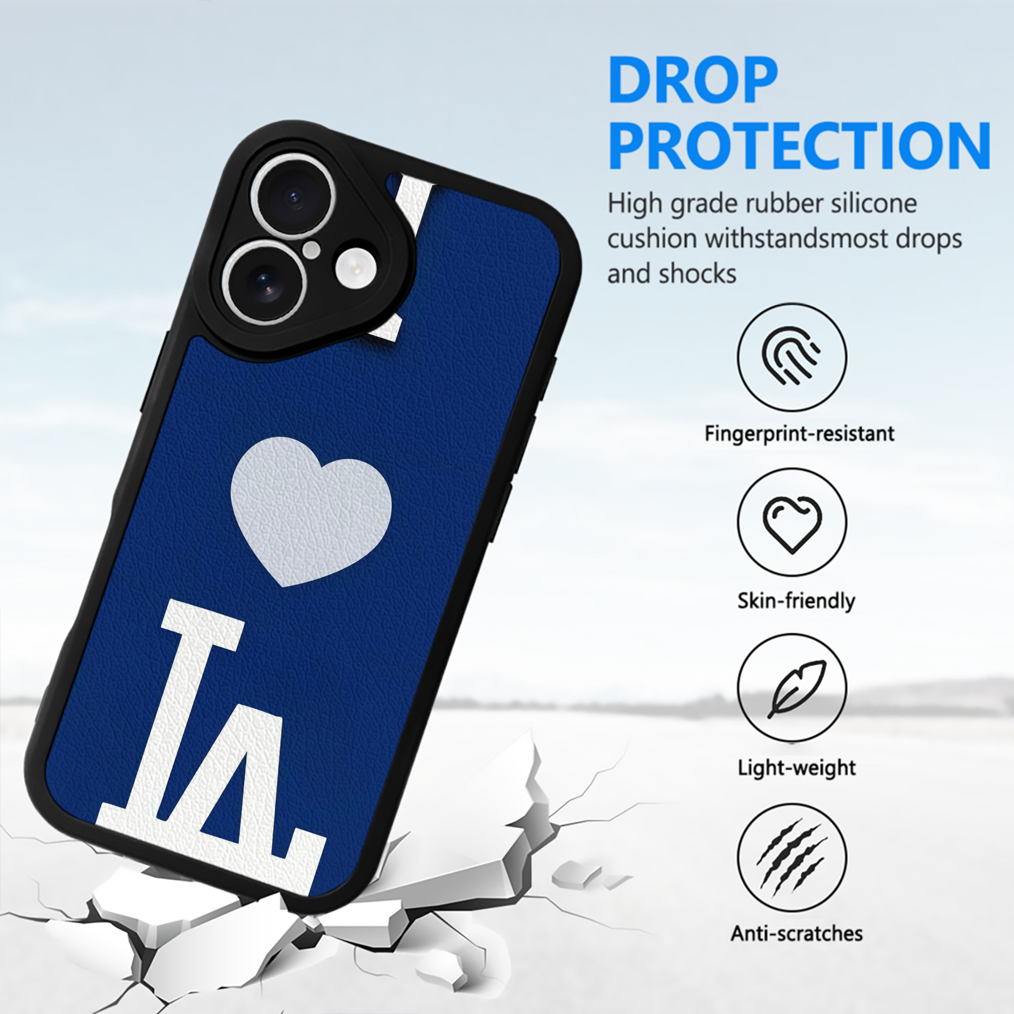  IPhone 16 Silicone Leather Case – UV Print, Lambskin Texture – Perfect Fit, Wireless Charging Compatible, Scratch Resistant, Precise Cutouts – Stylish Protection For IPhone 16