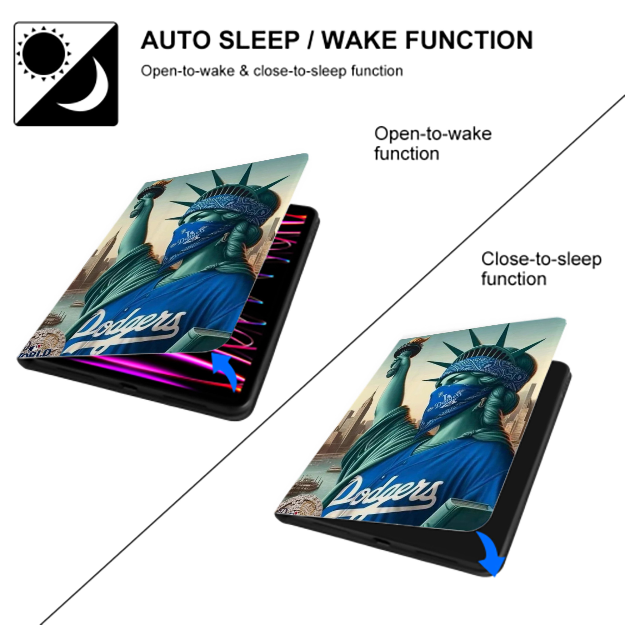  Premium Tri-Fold PU Leather & Silicone IPad Case With Pencil Slot – Fits 9.5,10.5,10.9 – Adjustable Stand, Slim, Protective