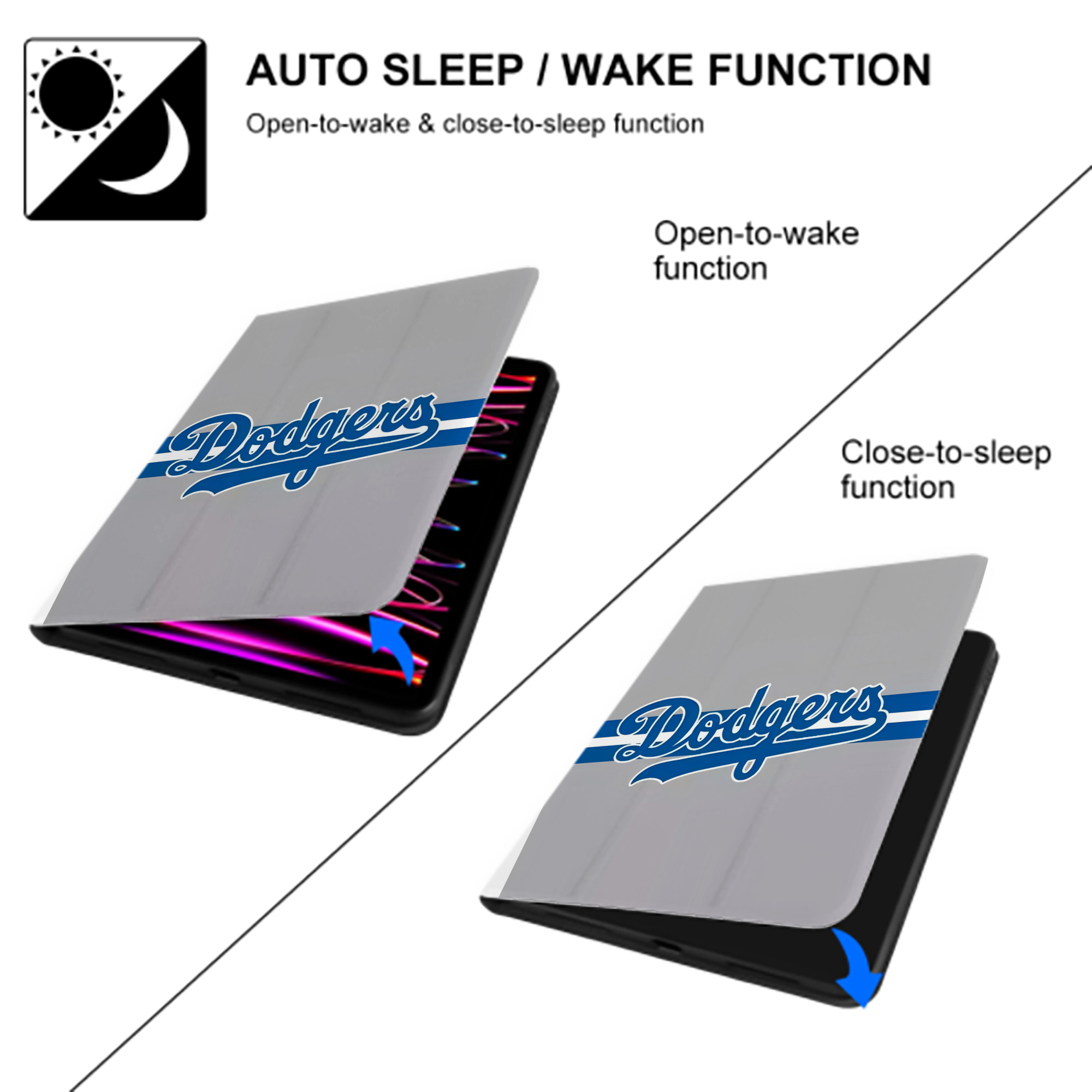  Premium Tri-Fold PU Leather & Silicone IPad Case With Pencil Slot – Fits 9.5,10.5,10.9 – Adjustable Stand, Slim, Protective