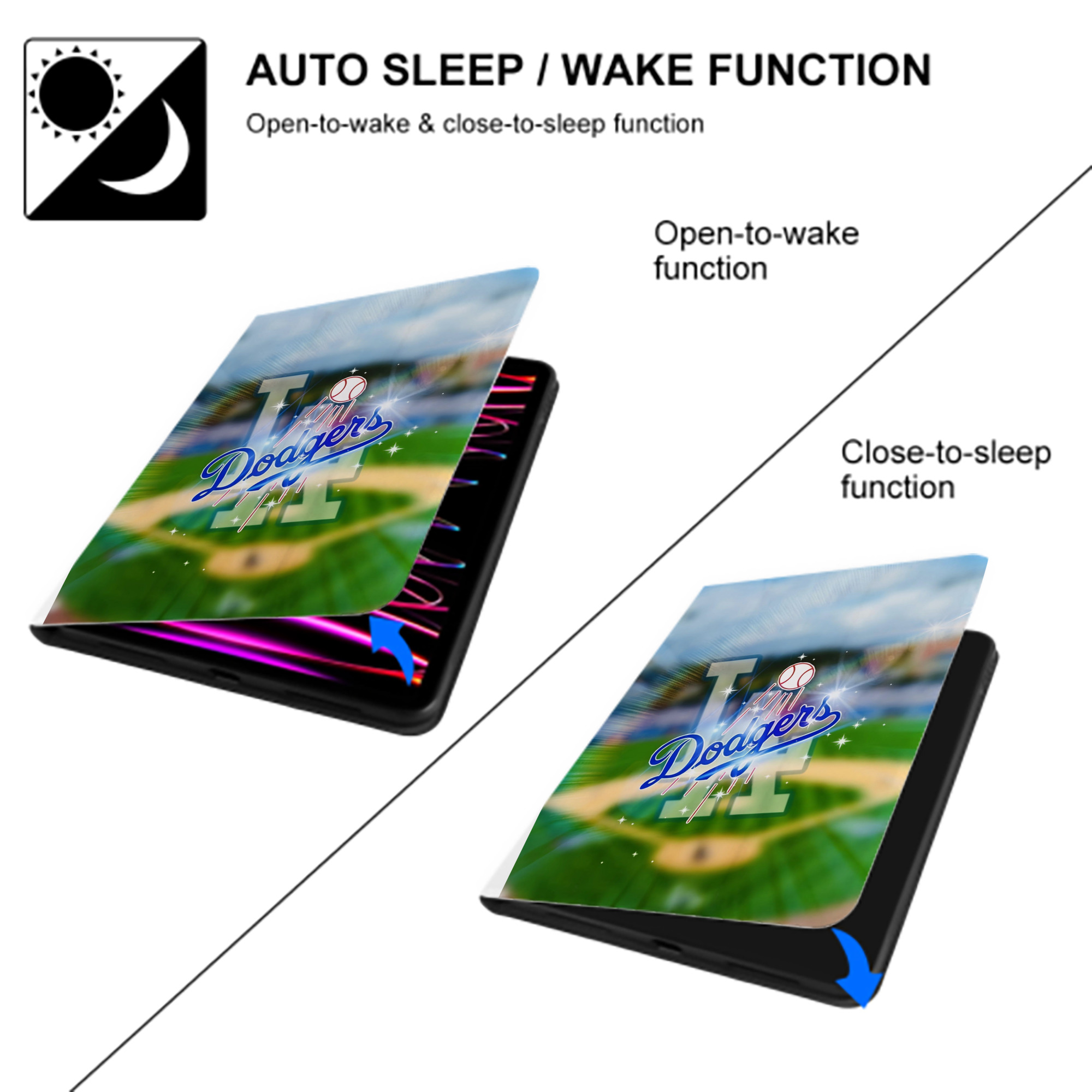  Premium Tri-Fold PU Leather & Silicone IPad Case With Pencil Slot – Fits 9.5,10.5,10.9 – Adjustable Stand, Slim, Protective